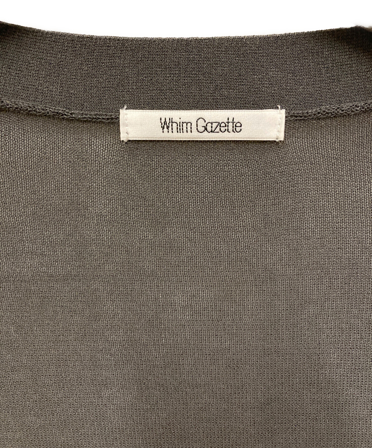 美品 24AW Whim Gazette ウィムガゼット 14Gロングカーディガン WGZ1041305A0002 サイズF グレー レディース 古着 中古 USED 中古・古着通販】Whim Gazette (ウィムガゼット) 14Gカーディガン