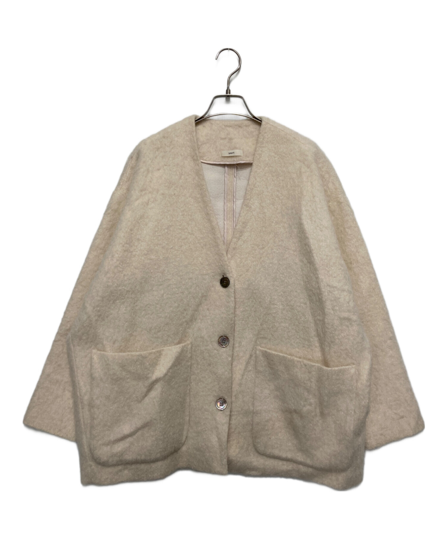 中古・古着通販】yori (ヨリ) ウールモヘアシャギージャケット