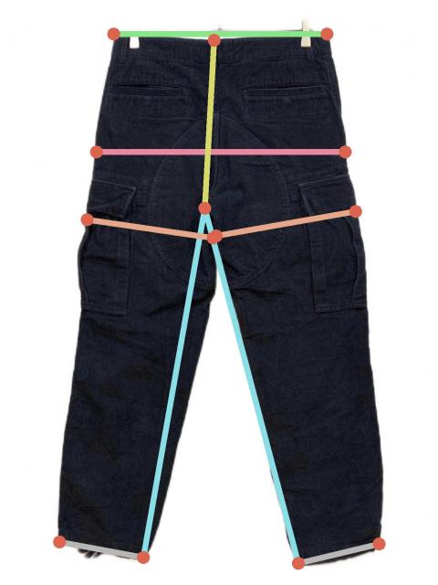 中古・古着通販】PALACE (パレス) コーデュロイパンツ ネイビー サイズ