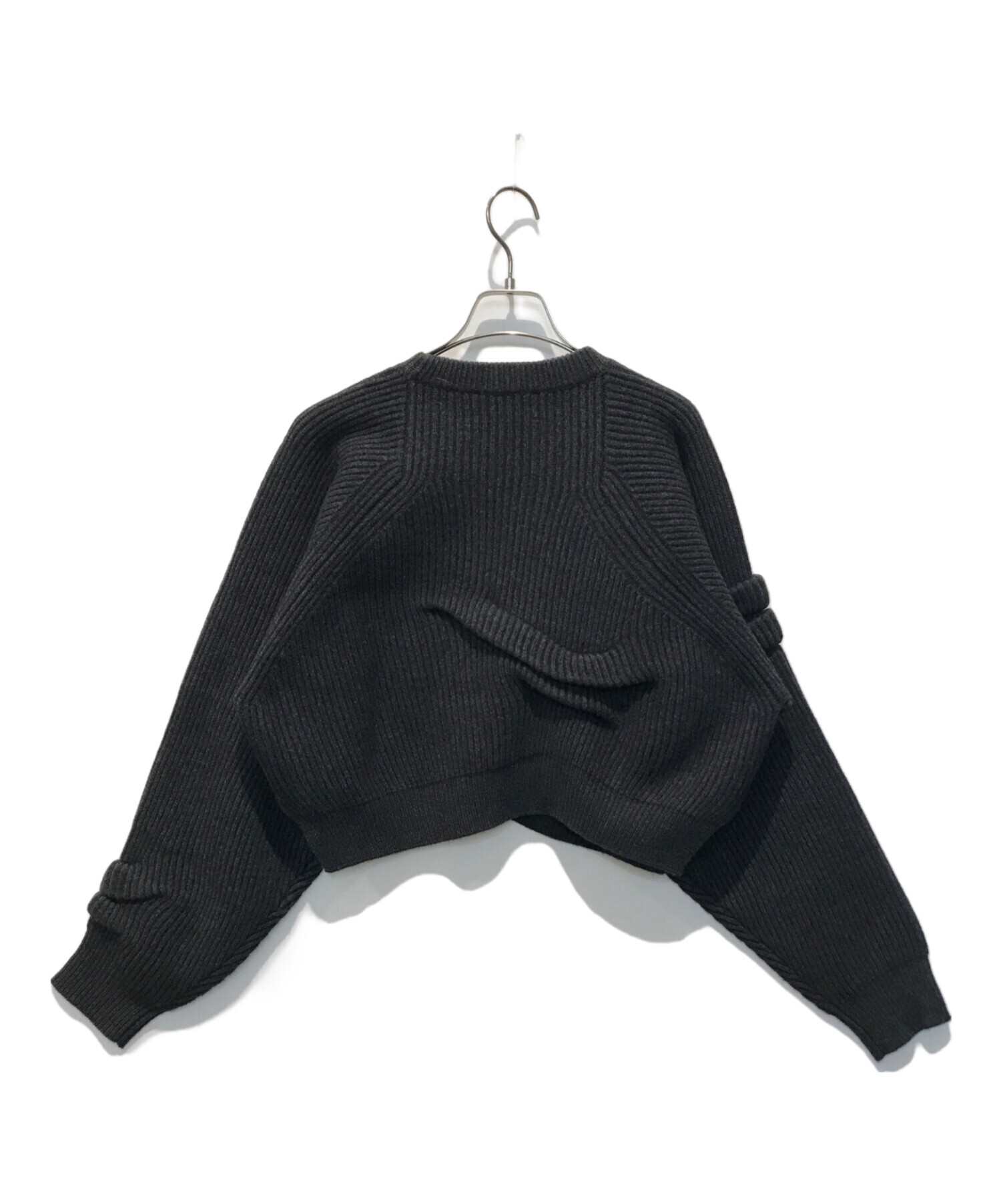 中古・古着通販】ENFOLD (エンフォルド) TUCK SHORT－KNIT PULLOVER