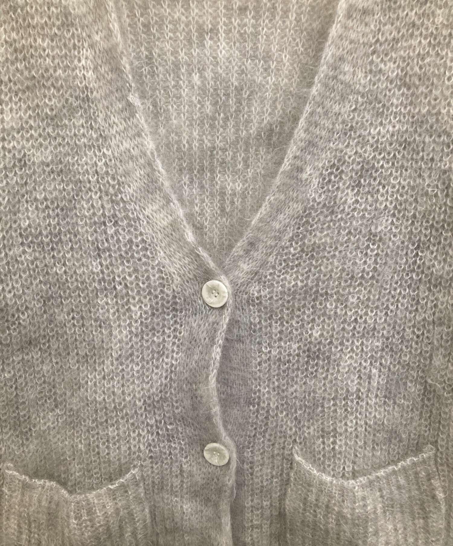 中古・古着通販】enrica (エンリカ) キッドモヘアシャギーニットV