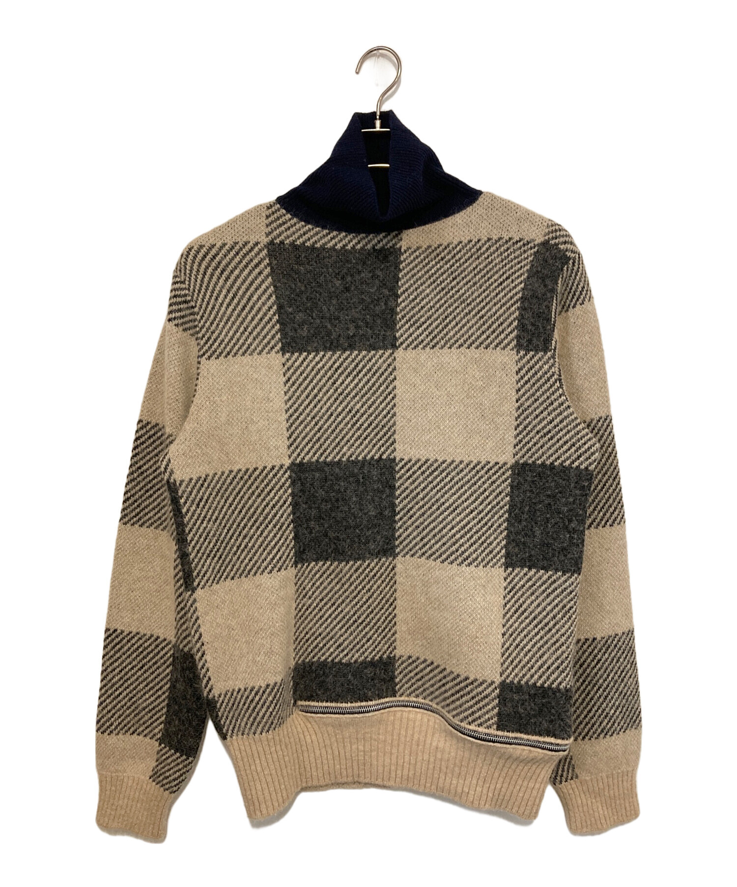 sacai BUFFALO CHECK PULLOVER ZIPKNIT ニット