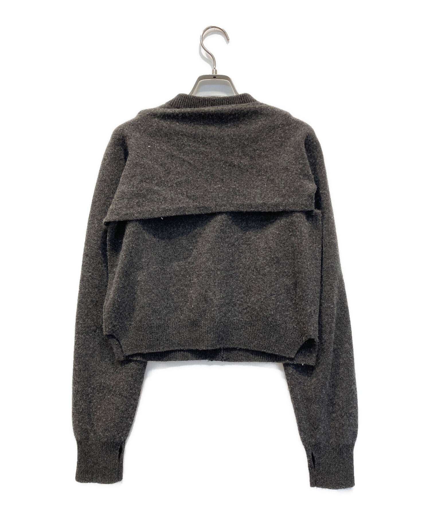 中古・古着通販】CLANE (クラネ) ARRANGE KNIT TOPS グレー サイズ:1