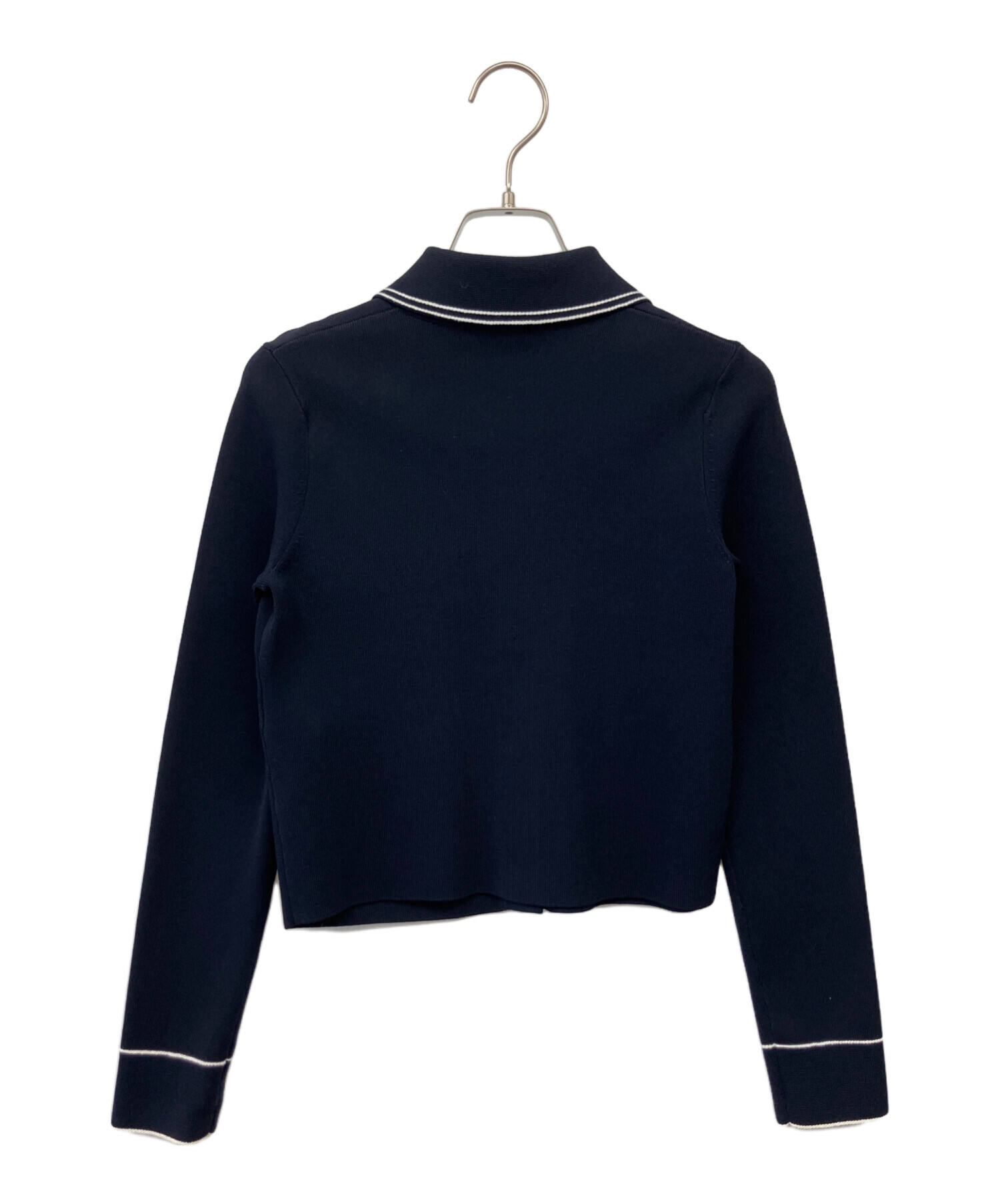 中古・古着通販】Sandro (サンドロ) ニットジャケット ネイビー