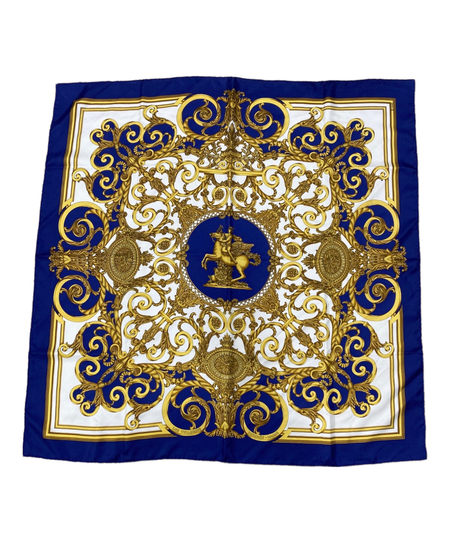 中古・古着通販】HERMES (エルメス) カレ90シルクスカーフ ブルー