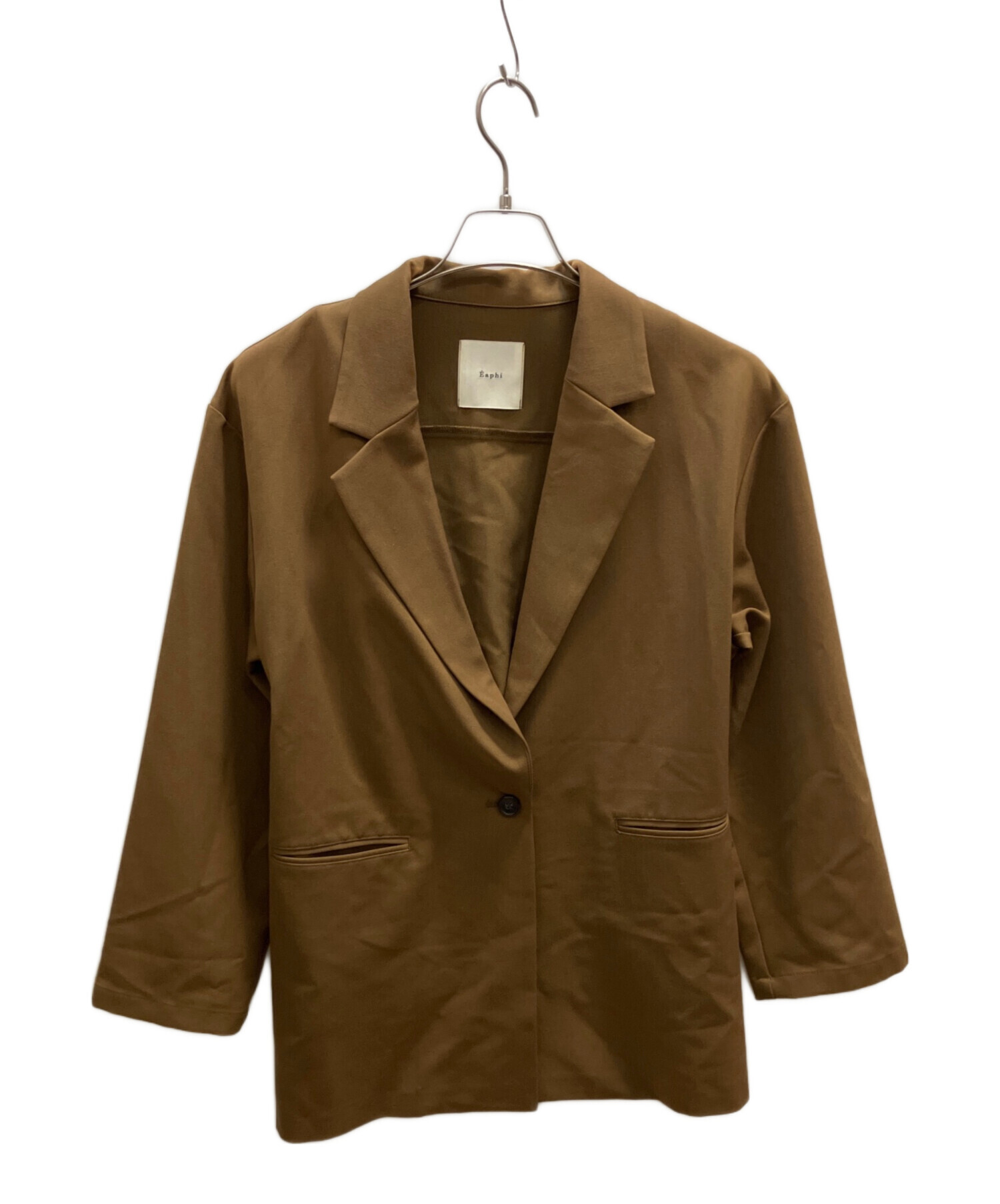中古・古着通販】Eaphi (エフィ) back ribon jacket ブラウン サイズ 