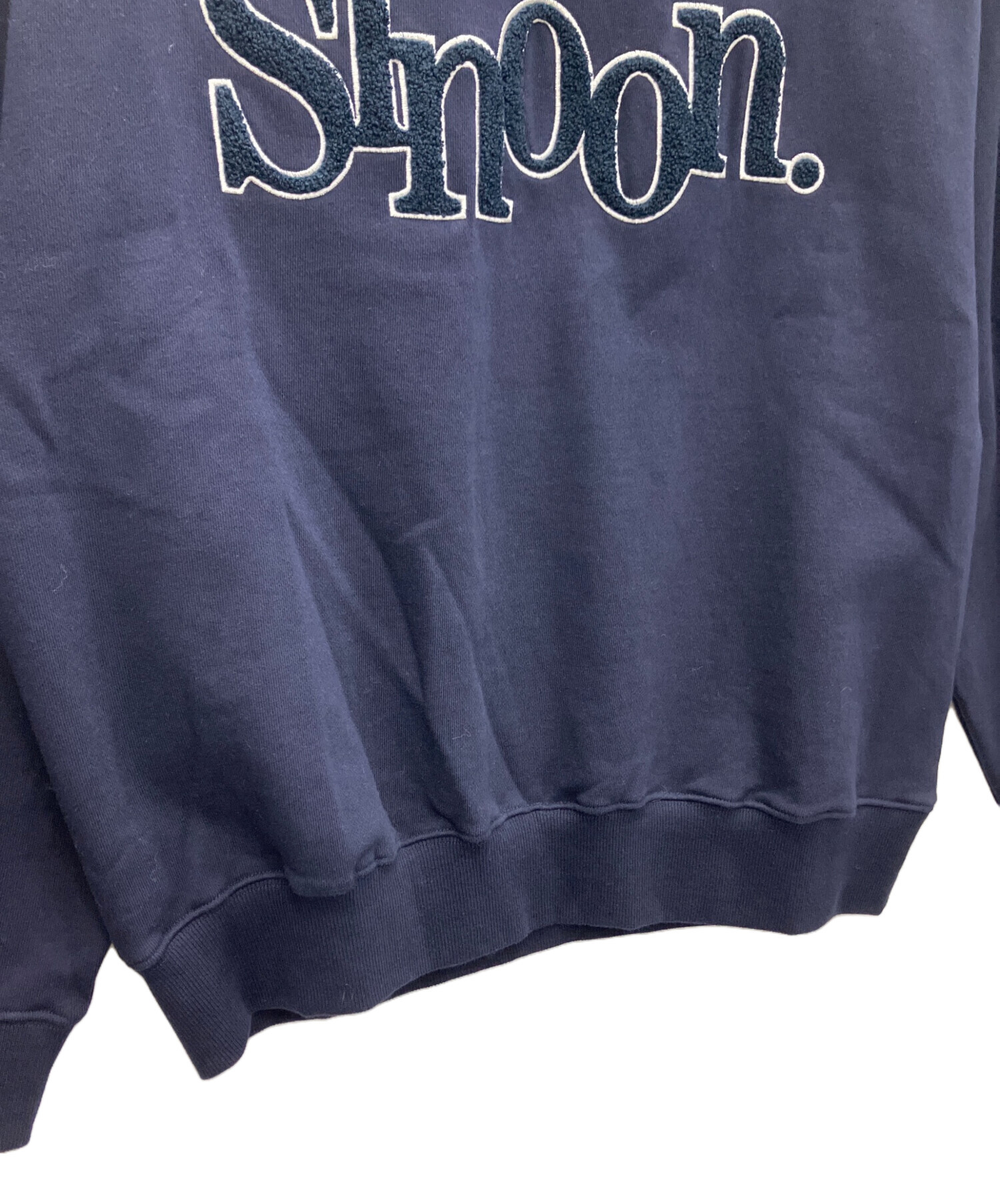 sinoon スウェット 中古・古着通販】sinoon (シヌーン) ロゴスウェット ネイビー サイズ