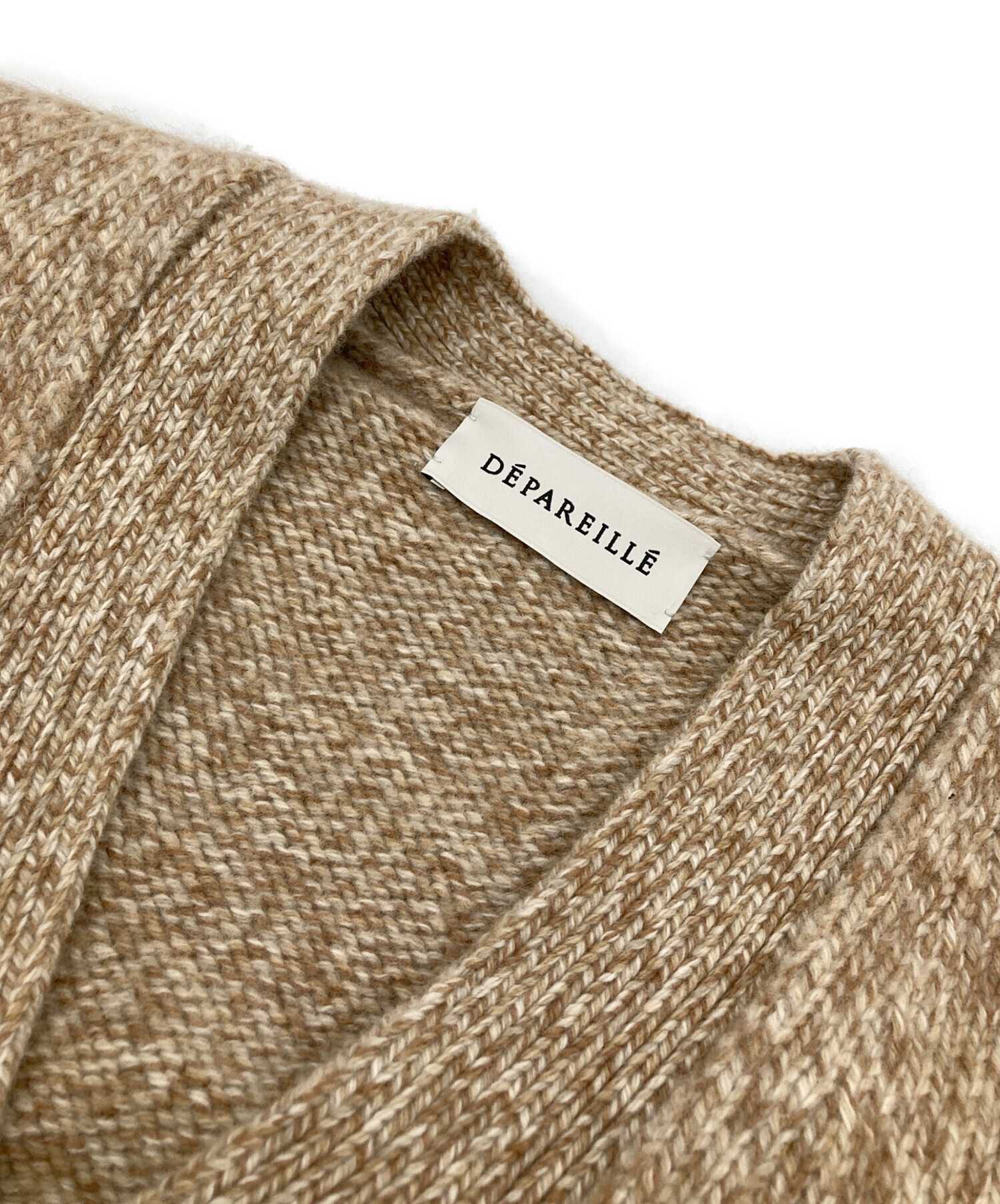 美品】DEPAREILLE デパリエ アルパカモヘヤカーディガン ブラウン
