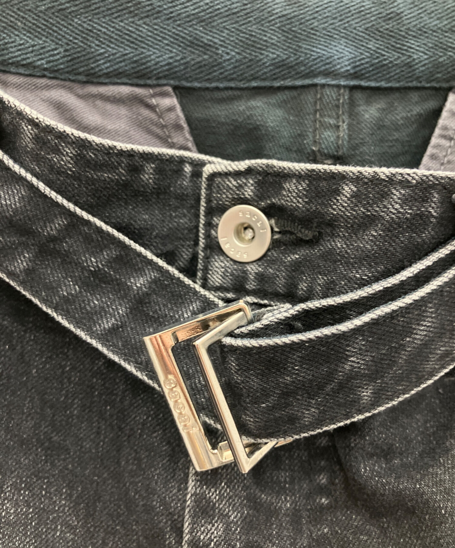 希少カラー　Sacai サカイ Denim Pants 2 ブラックデニム 希少カラー Sacai サカイ Denim Pants 2 ブラックデニム