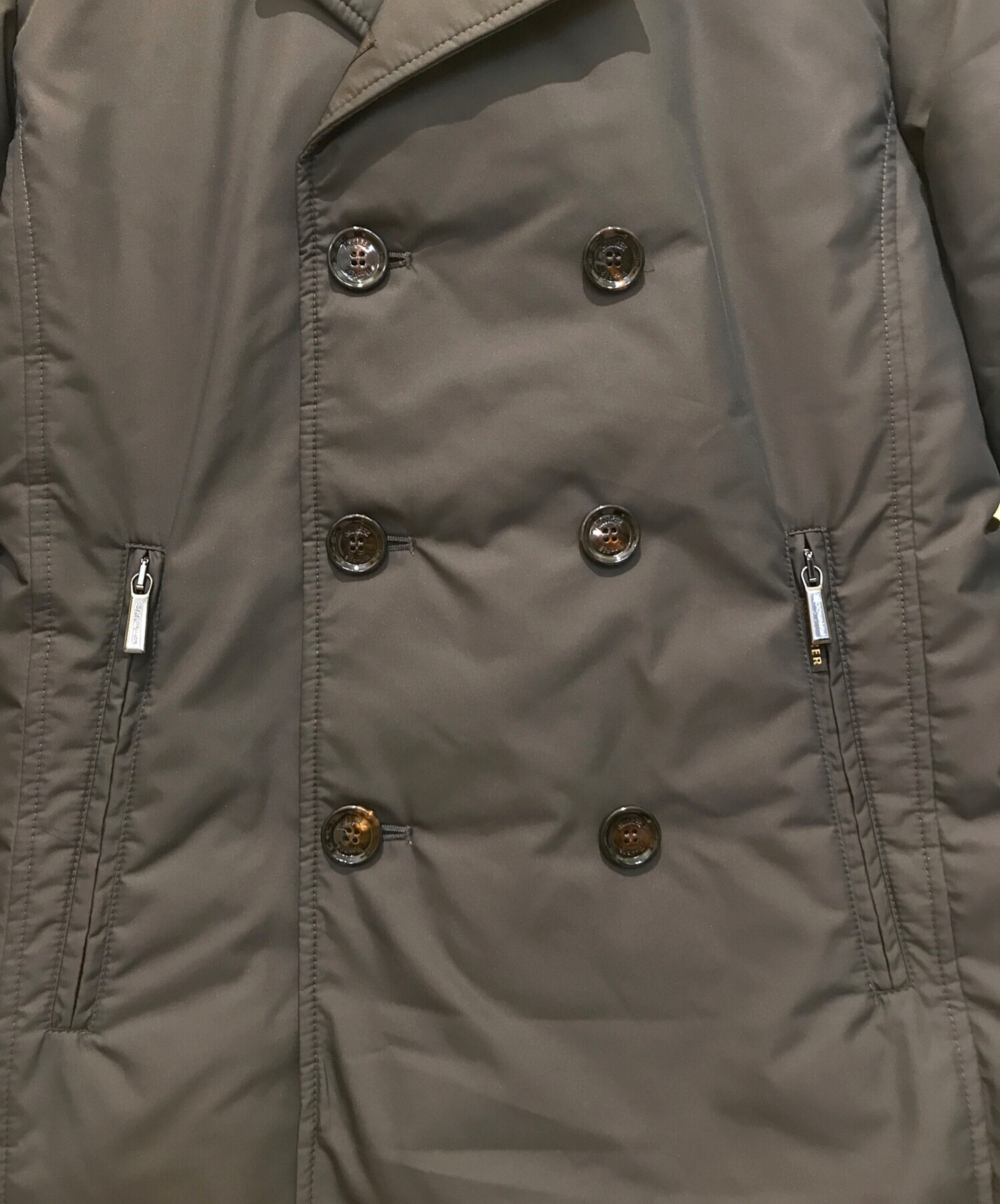中古・古着通販】MOORER (ムーレー) ダウンPコート カーキ サイズ:42 