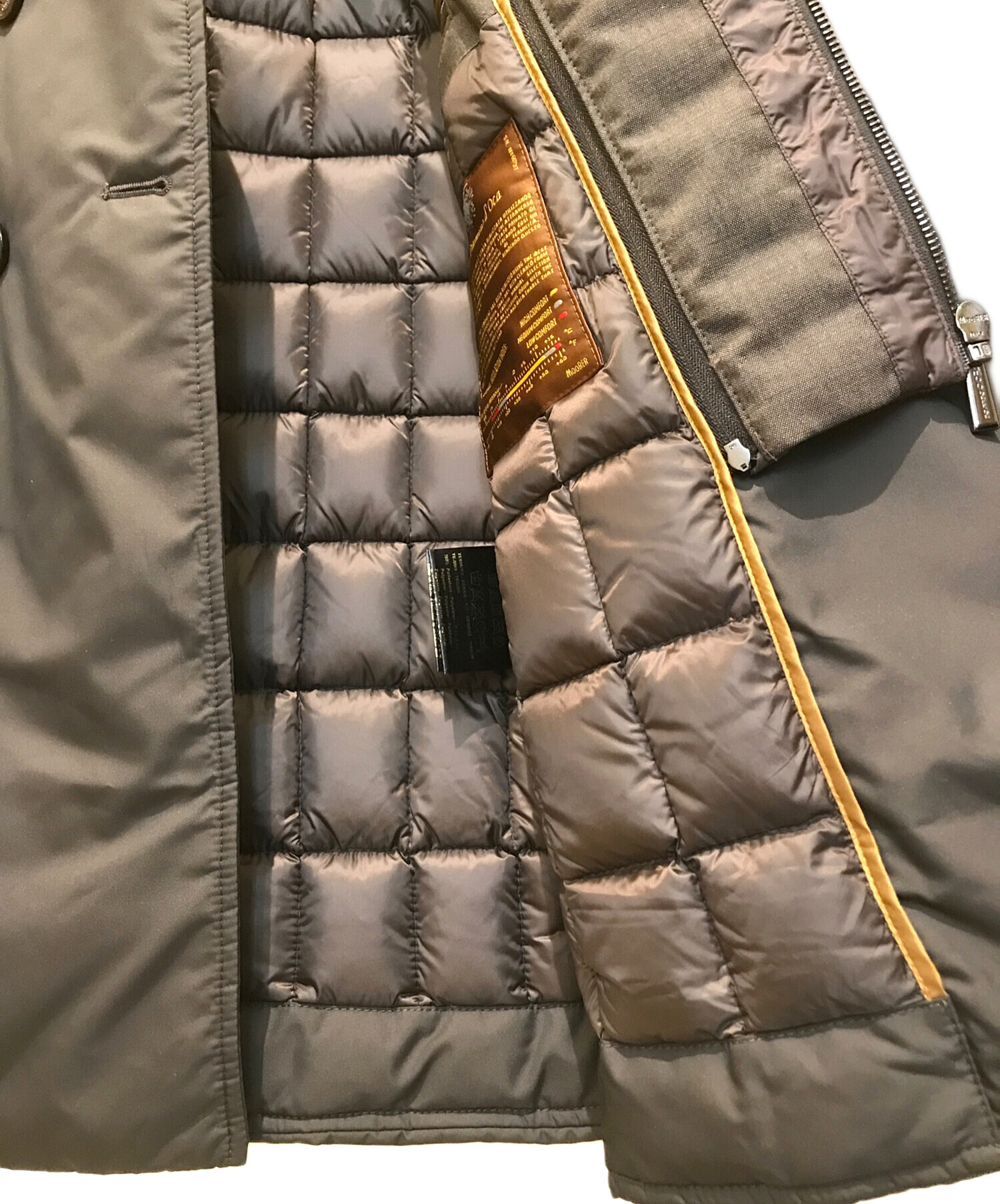 中古・古着通販】MOORER (ムーレー) ダウンPコート カーキ サイズ:42