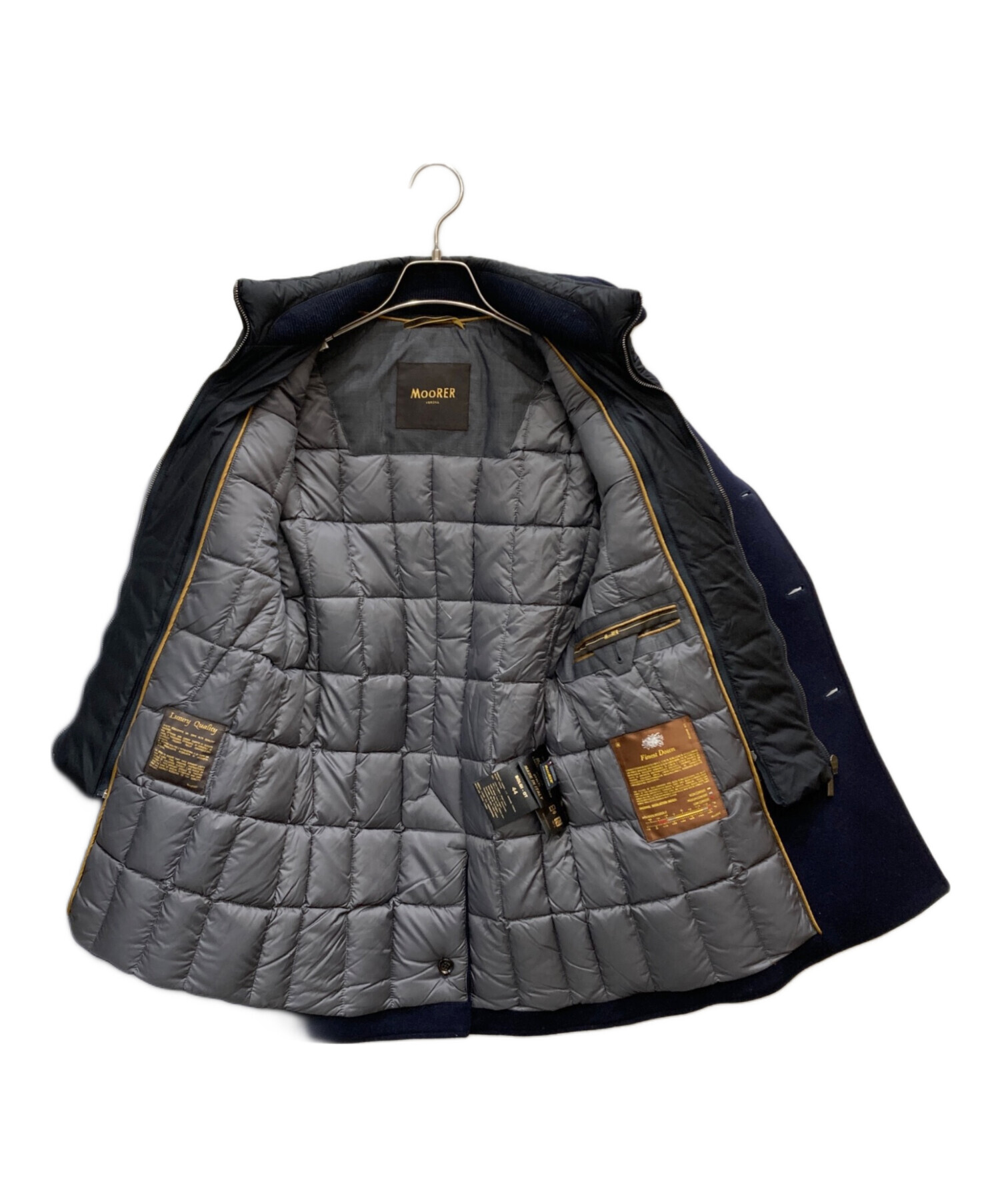 中古・古着通販】MOORER (ムーレー) ダウンPコート ネイビー サイズ:44