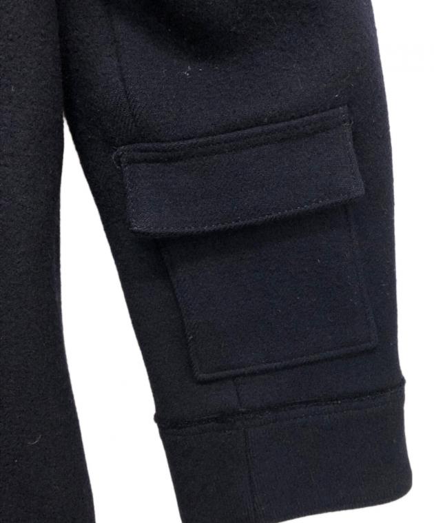 美品✨THE RERACS メルトンウール フーデッドコート ネイビー 36 THE RERACS フーデッド メルトン ウール コート