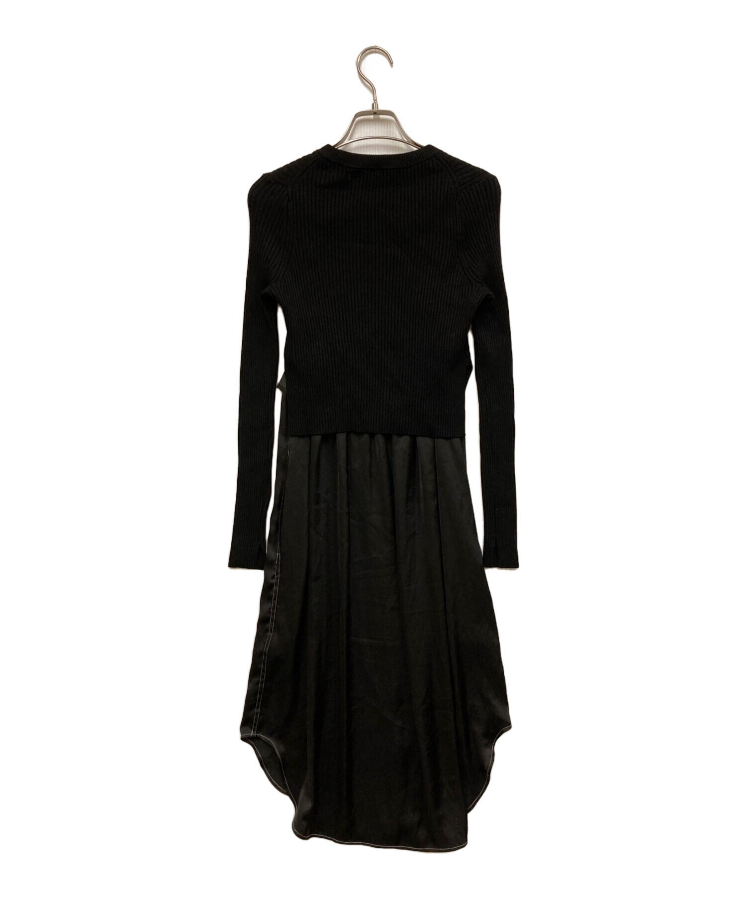 良品 23AW ALLSAINTS オールセインツ クロップドニット ワンピース アンサンブル XSサイズ ブラック  レディース 古着 中古 USED All Saints - 良品 23AW ALLSAINTS オールセインツ クロップドニット
