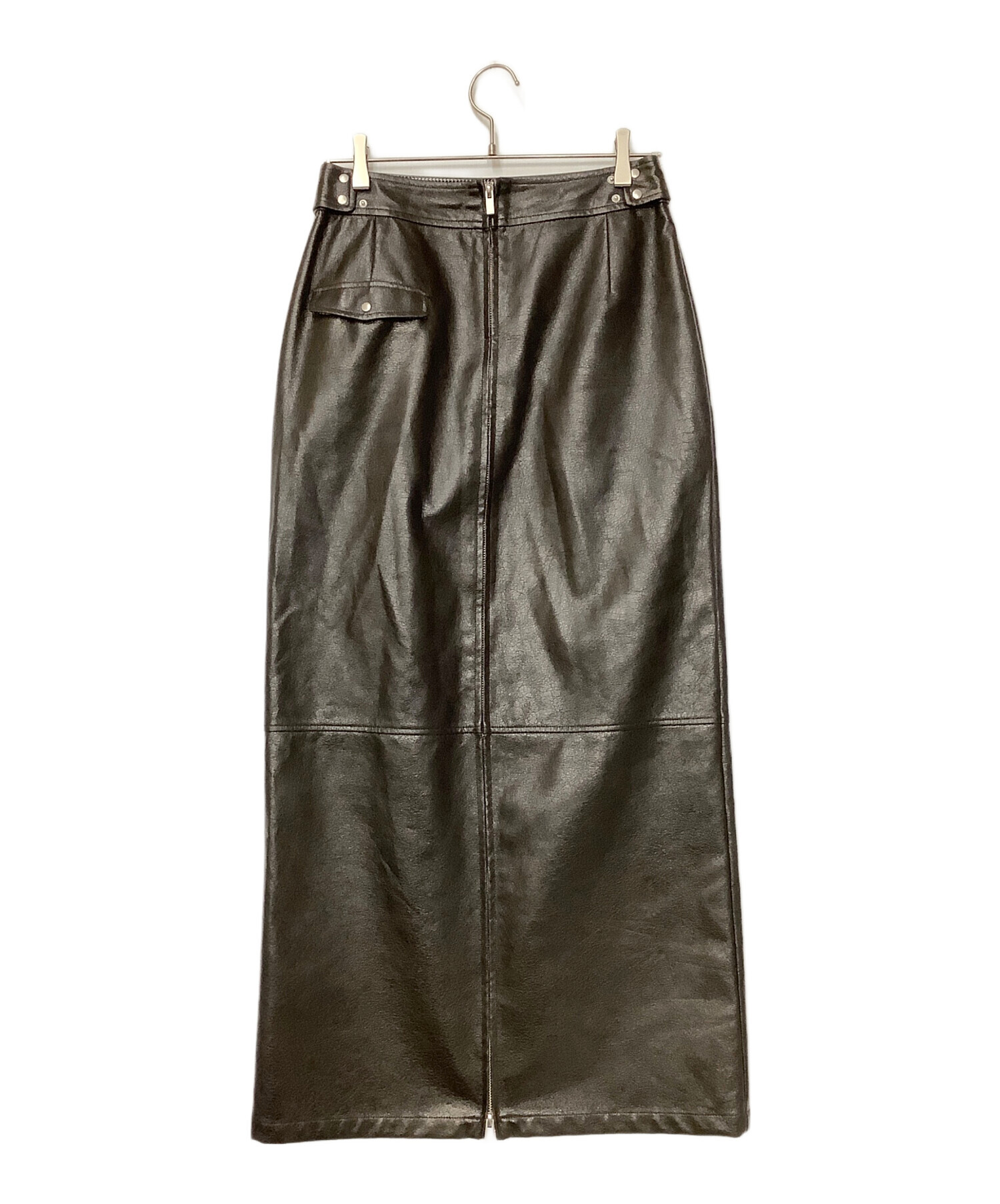 中古・古着通販】AMERI (アメリ) 2WAY CRASH FAKE LEATHER SKIRT  