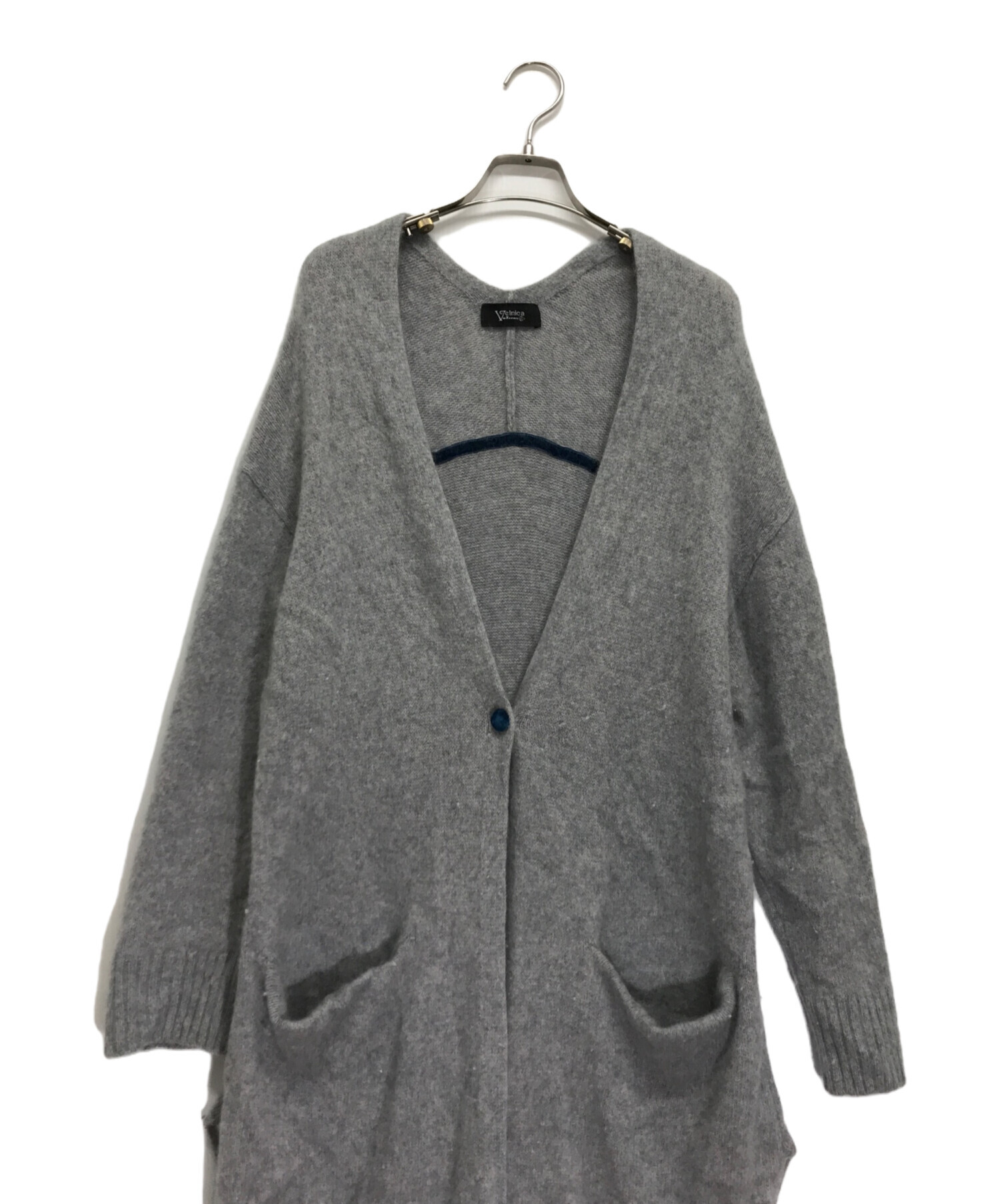 velnica ヴェルニカ ニットガウン　グレー 中古・古着通販】Velnica (ヴェルニカ) ラクーンブレンドロング