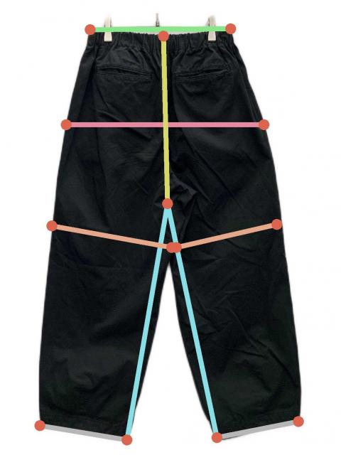 中古・古着通販】kagure (カグレ) コットンクロップドパンツ ブラック