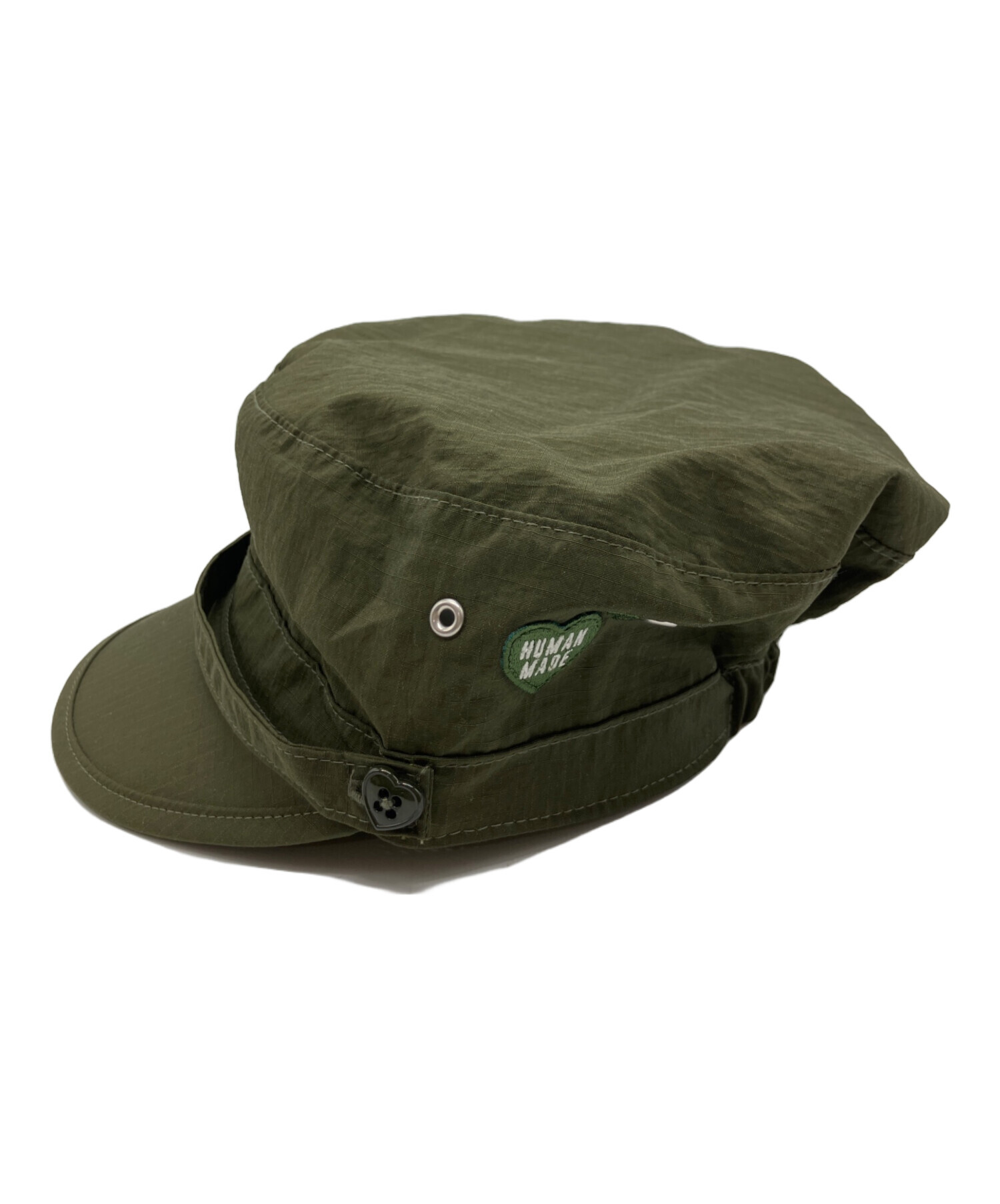 HUMAN MADE ヒューマンメイド ミリタリー キャップ オリーブ ドラブ 中古・古着通販】HUMAN MADE (ヒューマンメイド) MILITARY CAP OLIVE