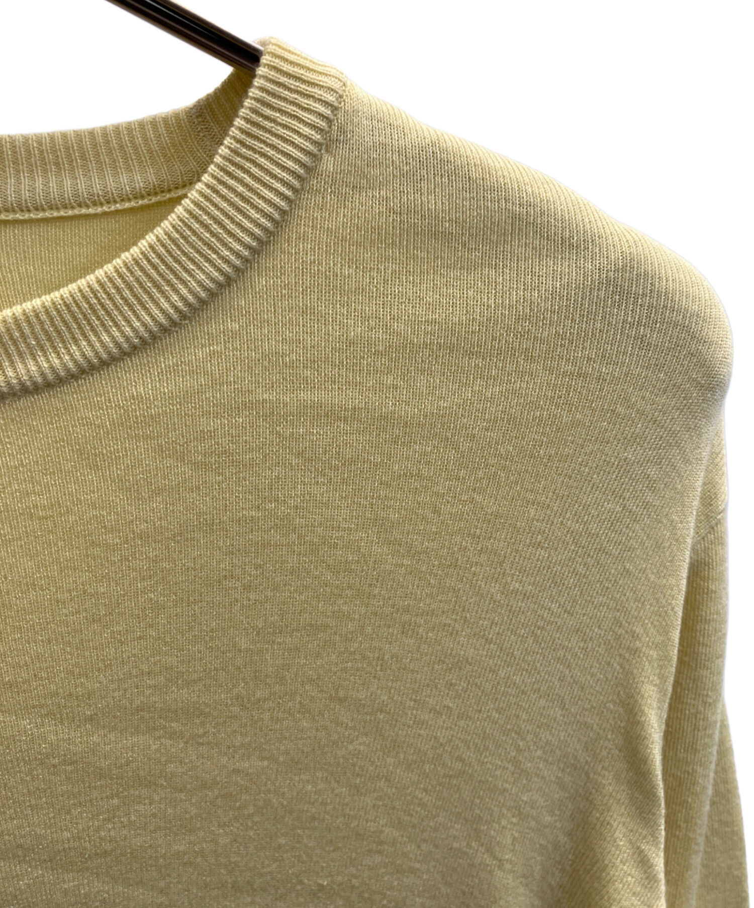 OBLI  19SS シルクニット silk knit イエロー ☆美品 オブリ 中古・古着通販】OBLI (オブリ) シルク混ニット イエロー サイズ