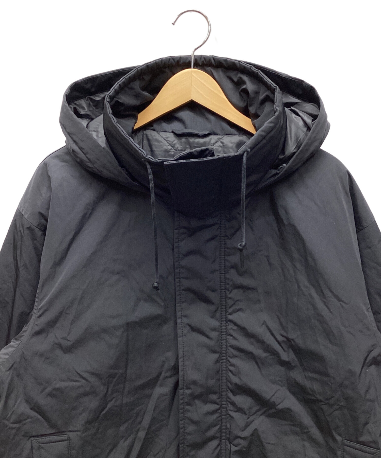 中古・古着通販】UNIQLO:C (ユニクロ:シー) フーデッドコート ブラック
