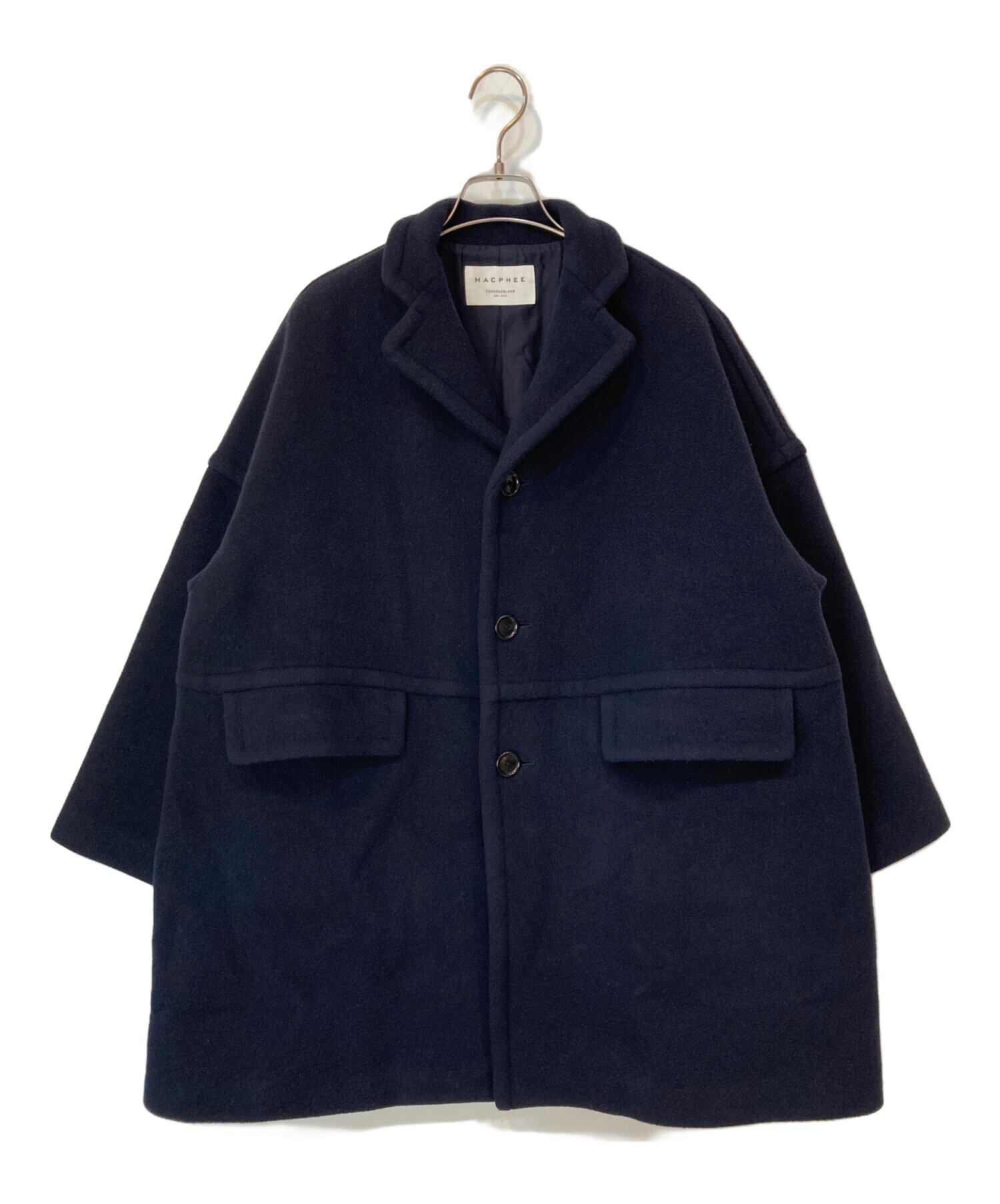 まめしば【MACPHEE】 36　シープパイルショートピーコート　ネイビー MACPHEE】 36 シープパイルショートピーコート ネイビー - メルカリ