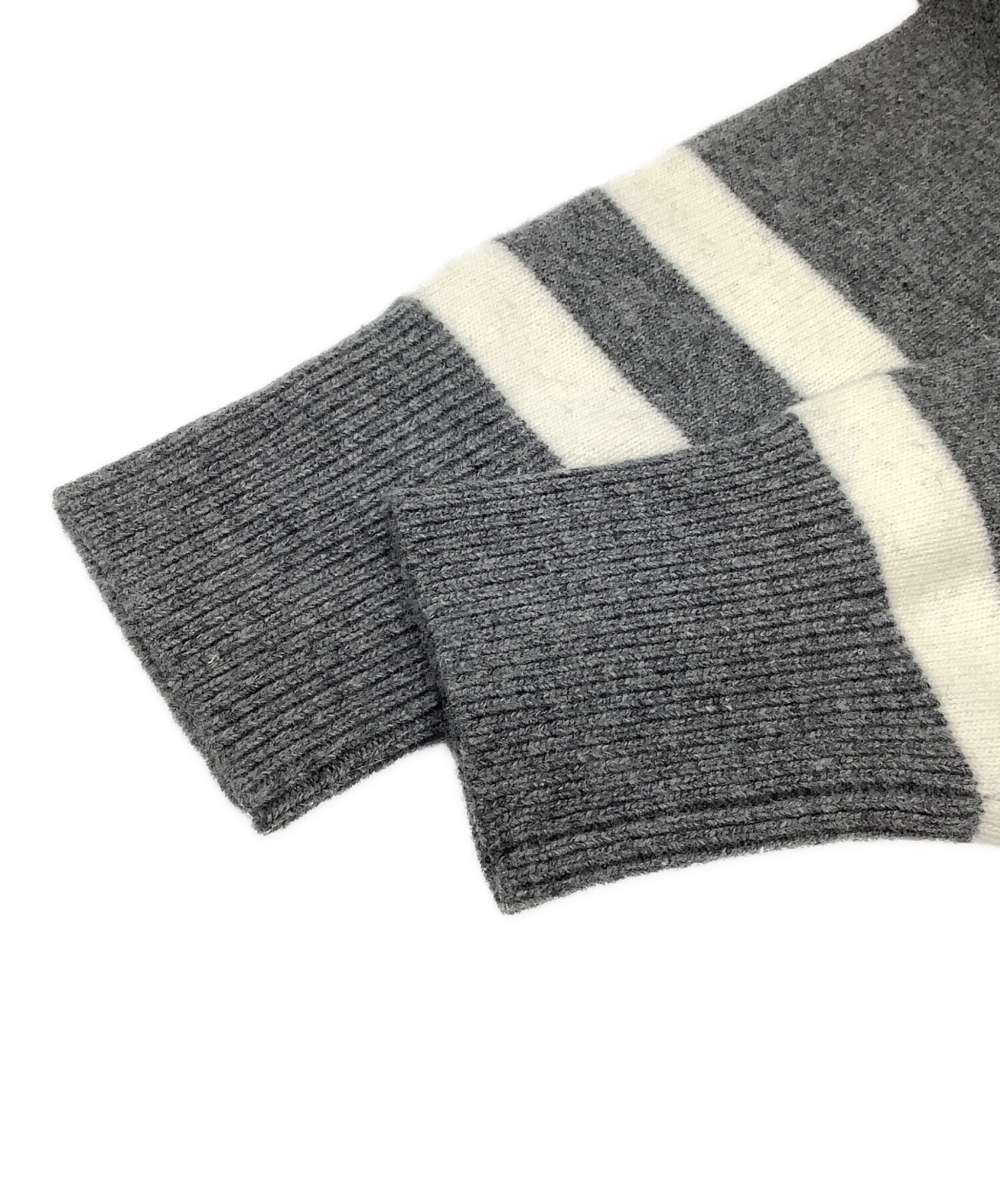 中古・古着通販】CADUNE (カデュネ) ラインカーデ グレー サイズ:38