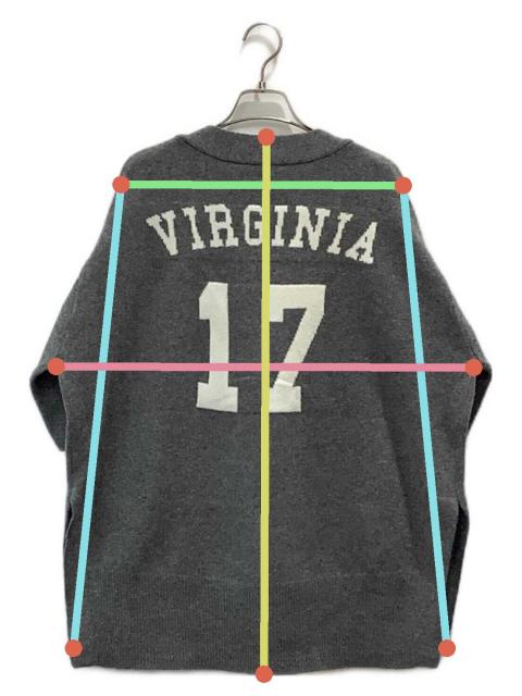 中古・古着通販】CADUNE (カデュネ) ラインカーデ グレー サイズ