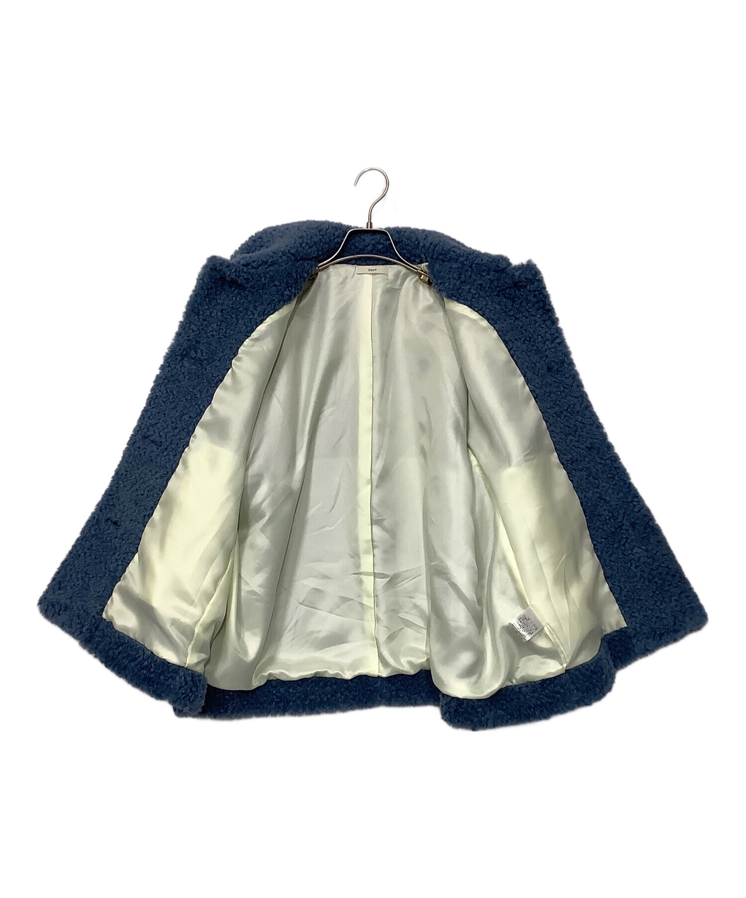 中古・古着通販】yori (ヨリ) スイートボアショートコート ブルー