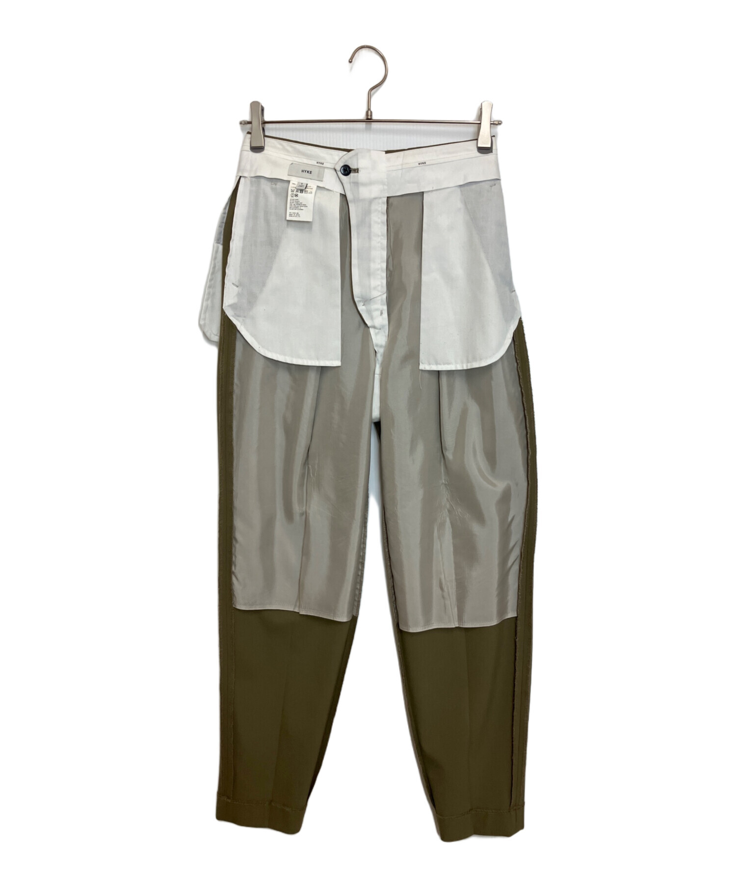 中古・古着通販】HYKE (ハイク) STRETCH TAPERED PANTS カーキ サイズ