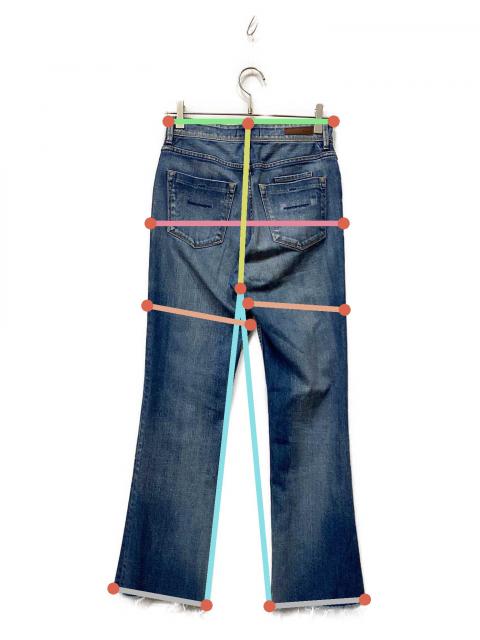 中古・古着通販】YANUK (ヤヌーク) セミフレアデニムパンツ インディゴ