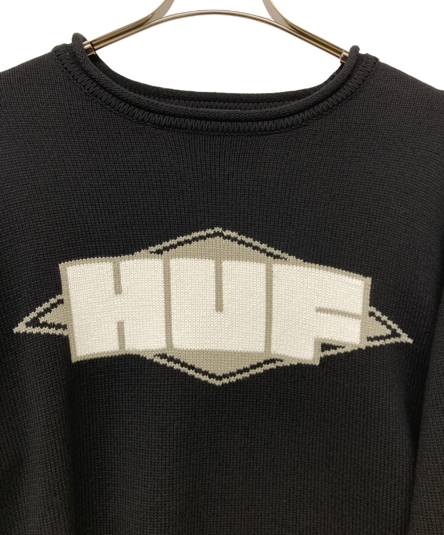 中古・古着通販】HUF (ハフ) QUALITY JACQUARD SWEATER ブラック