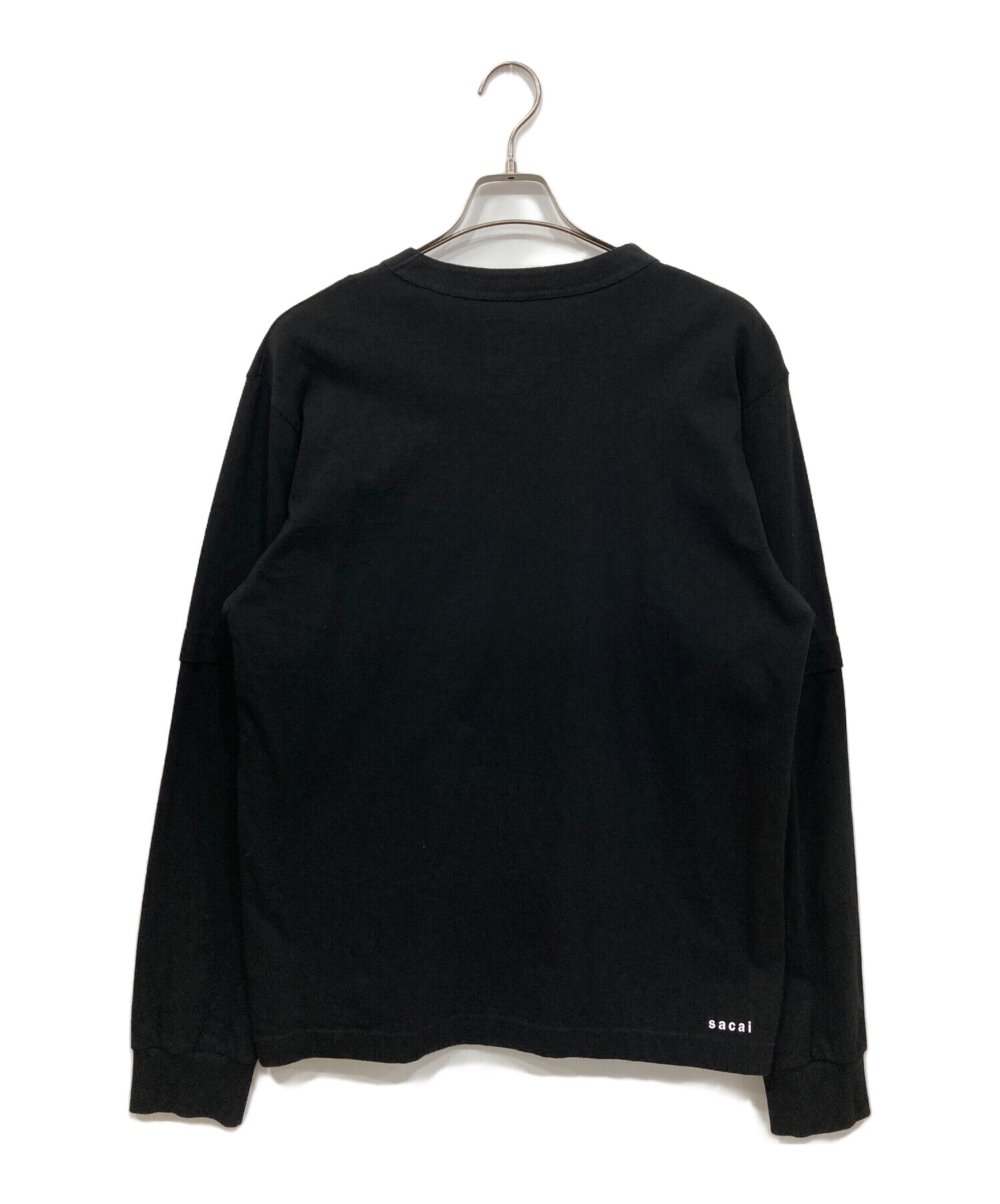 中古・古着通販】sacai (サカイ) KNOW FUTURE L S T-Shirt ブラック