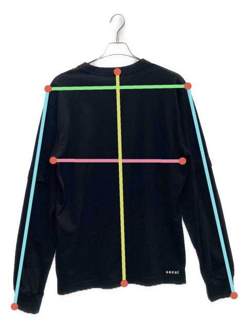 中古・古着通販】sacai (サカイ) KNOW FUTURE L S T-Shirt ブラック