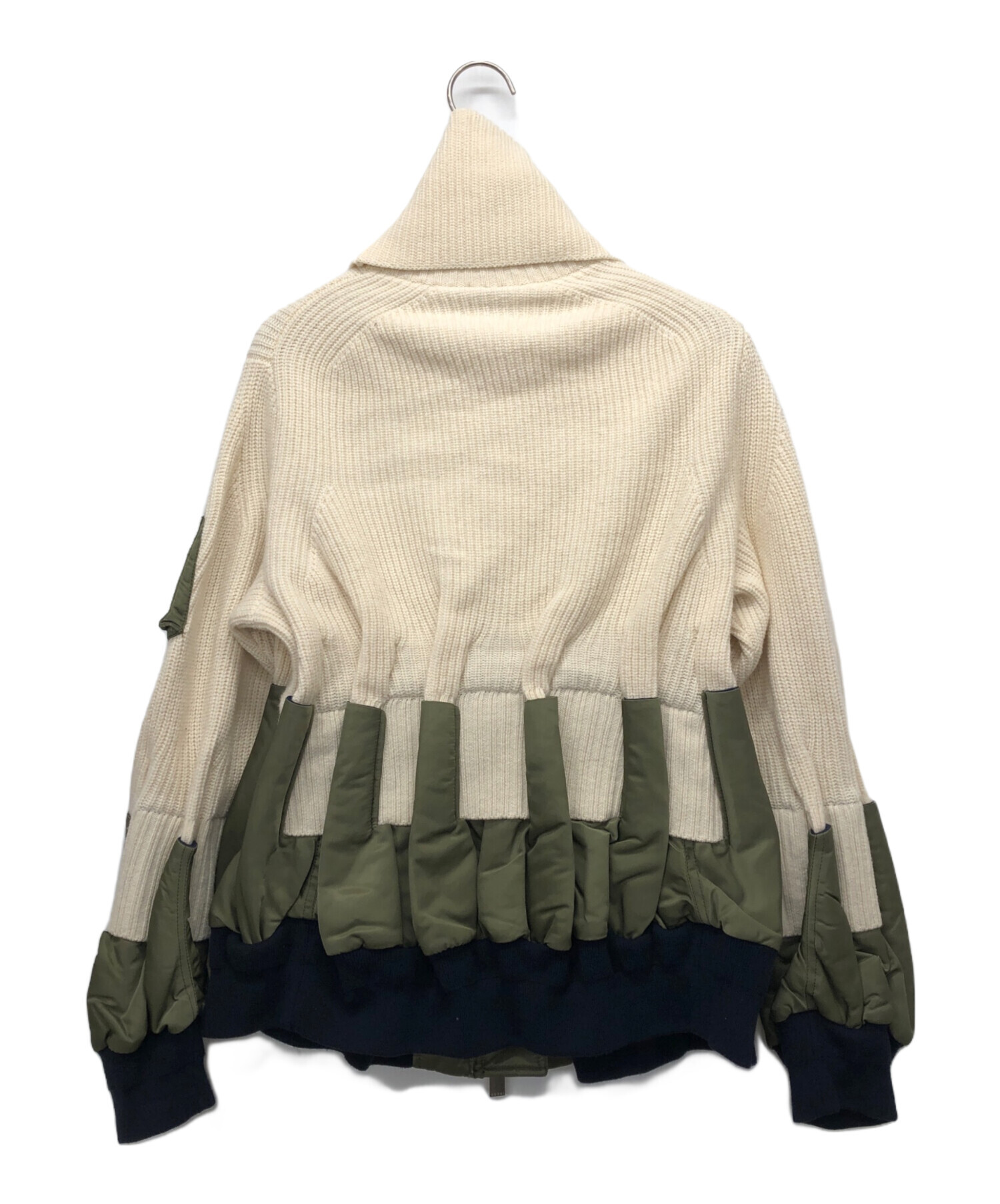 中古・古着通販】sacai (サカイ) MA-1ドッキングニット ホワイト