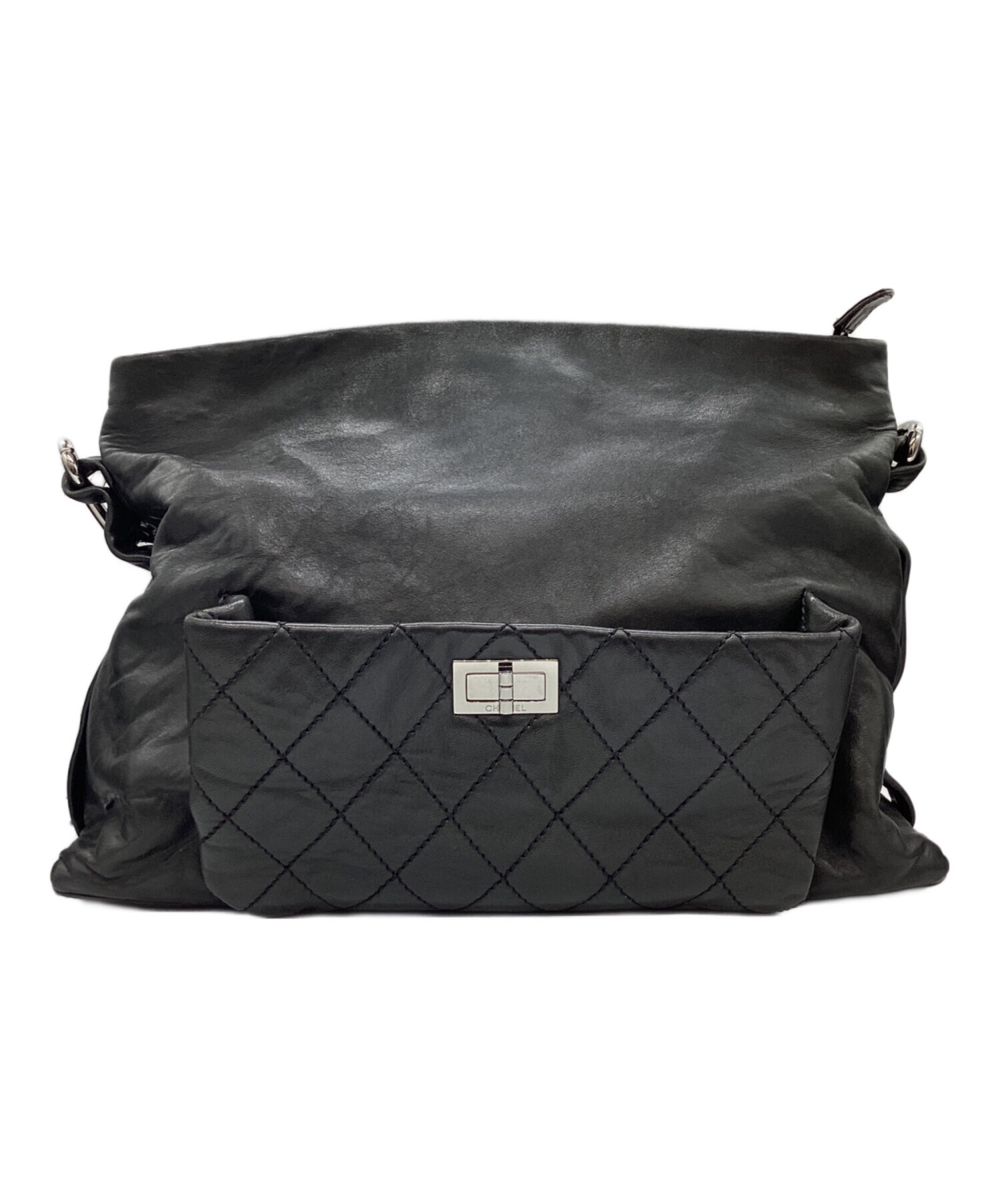 【最終処分SALE】シャネル ラムスキン ショルダーバッグ 黒 A-5583 中古・古着通販】CHANEL (シャネル) ラムスキンショルダーバッグ