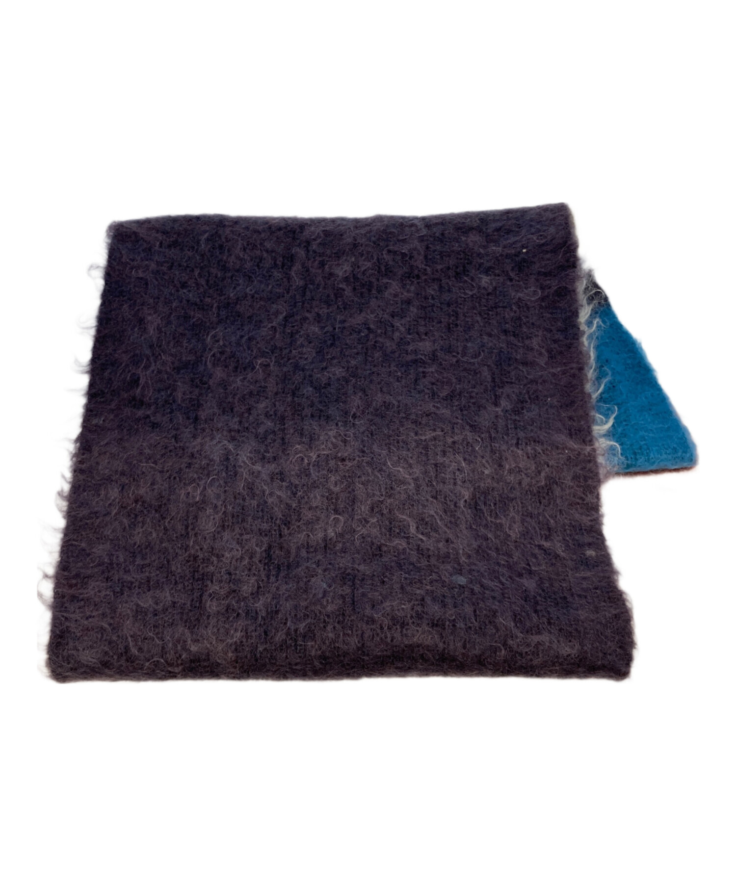 中古・古着通販】YOKE (ヨーク) MOHAIR BORDER LONG STOLE パープル