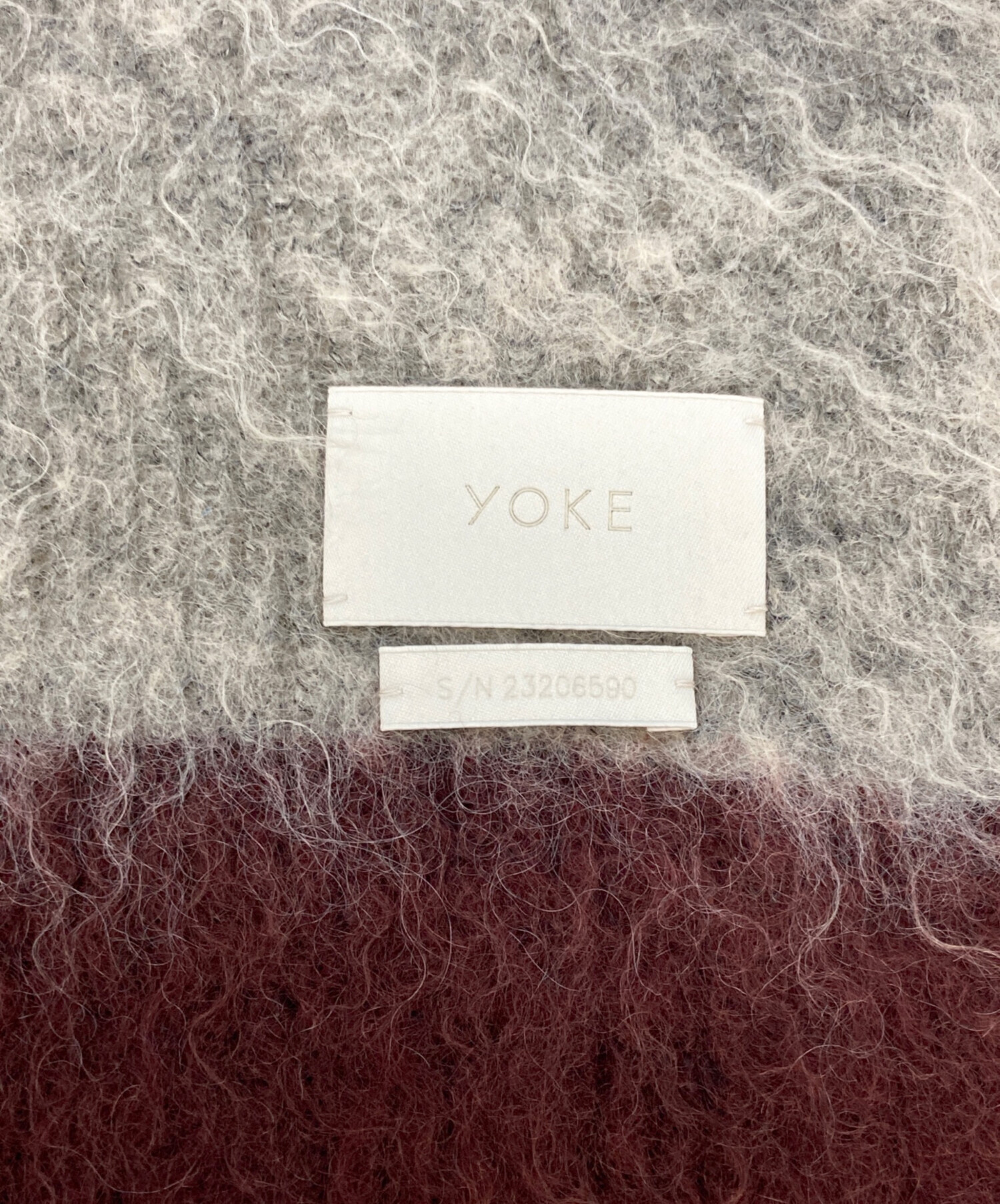 中古・古着通販】YOKE (ヨーク) MOHAIR BORDER LONG STOLE パープル