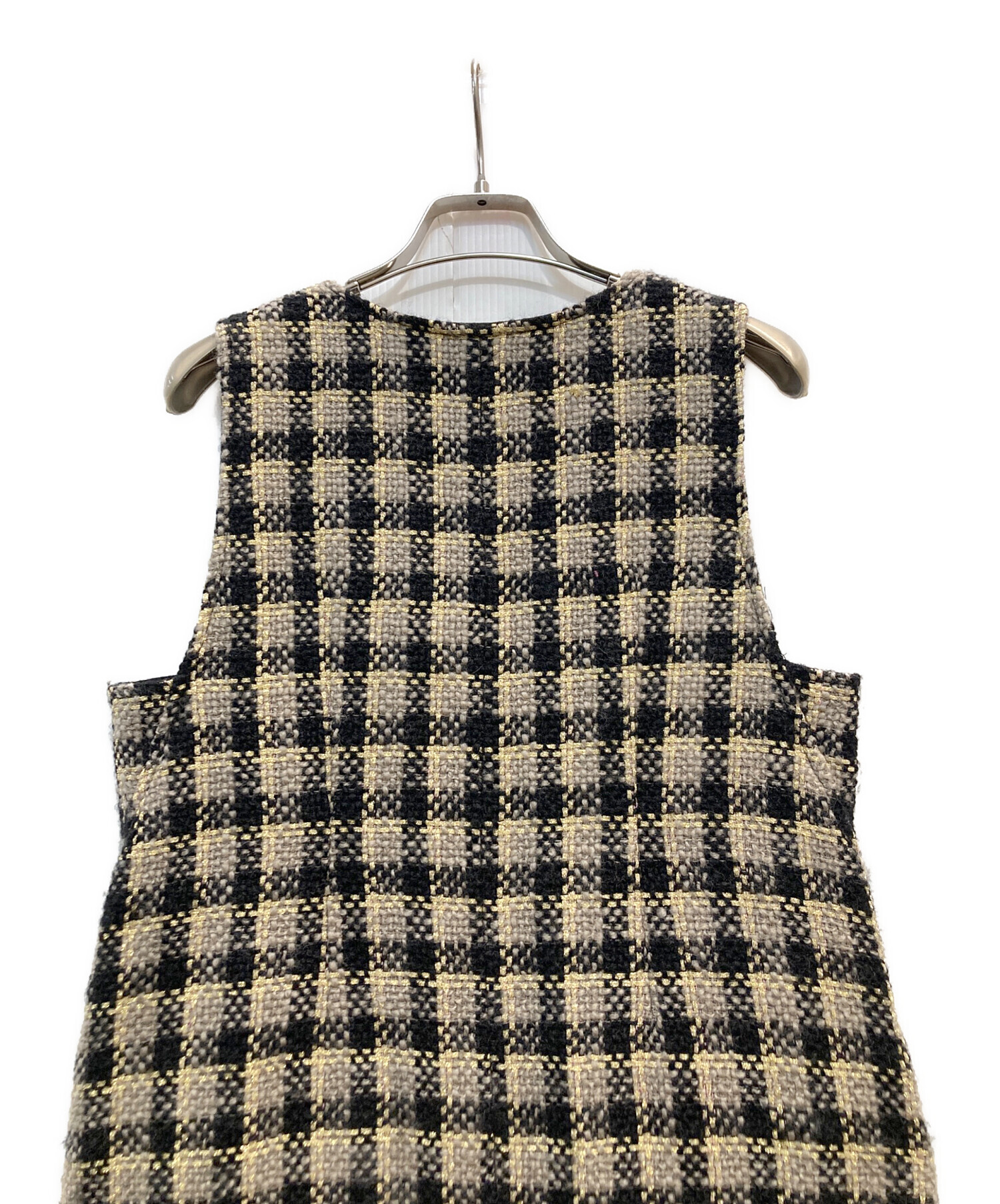 【LOUNIE】ツイード調ジャンパースカート 中古・古着通販】LOUNIE (ルーニー) チェックツイードジャンパー