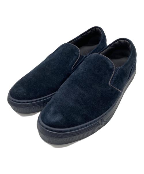 モンクレール　スウェードレザースニーカー　サイズ41 26cm ネイビー 中古・古着通販】MONCLER (モンクレール) スウェードスリッポン