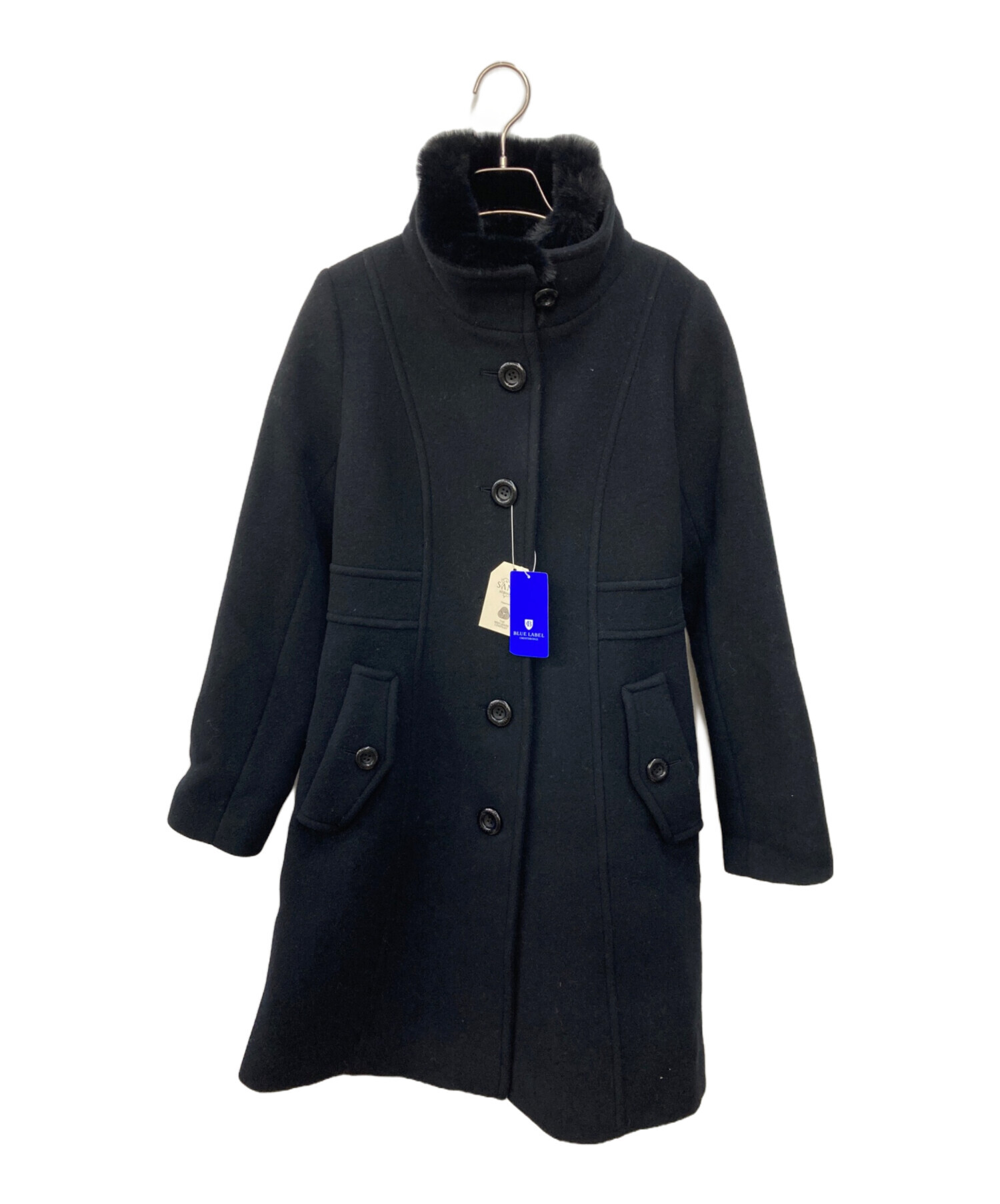 新品未使用品 BLUELABEL ファインダブルビーバースタンドカラーコート BLUE LABEL / BLACK LABEL CRESTBRIDGE｜ファインダブルビーバー
