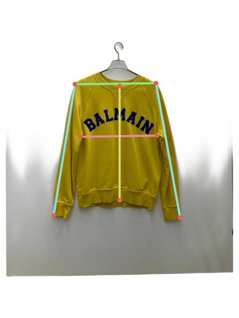 BALMAIN バルマン スウェット S 黄 【古着】【中古】【送料無料】 中古・古着通販】BALMAIN (バルマン) Universityロゴ スウェット