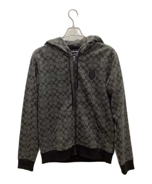 中古・古着通販】COACH (コーチ) ジップパーカー グレー×ブラック