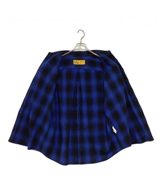 中古・古着通販】FAT (エフエーティー) チェックネルシャツ ブルー