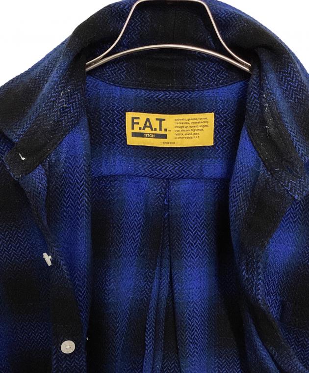 中古・古着通販】FAT (エフエーティー) チェックネルシャツ ブルー