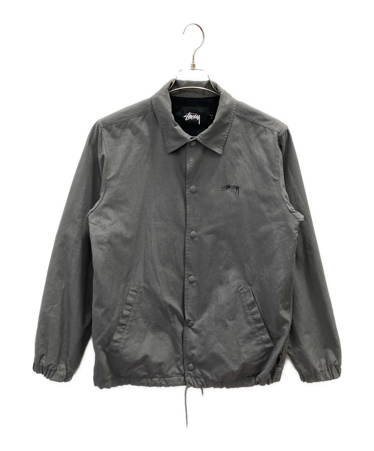 中古・古着通販】stussy (ステューシー) ロゴ刺繍ジャケット グレー 