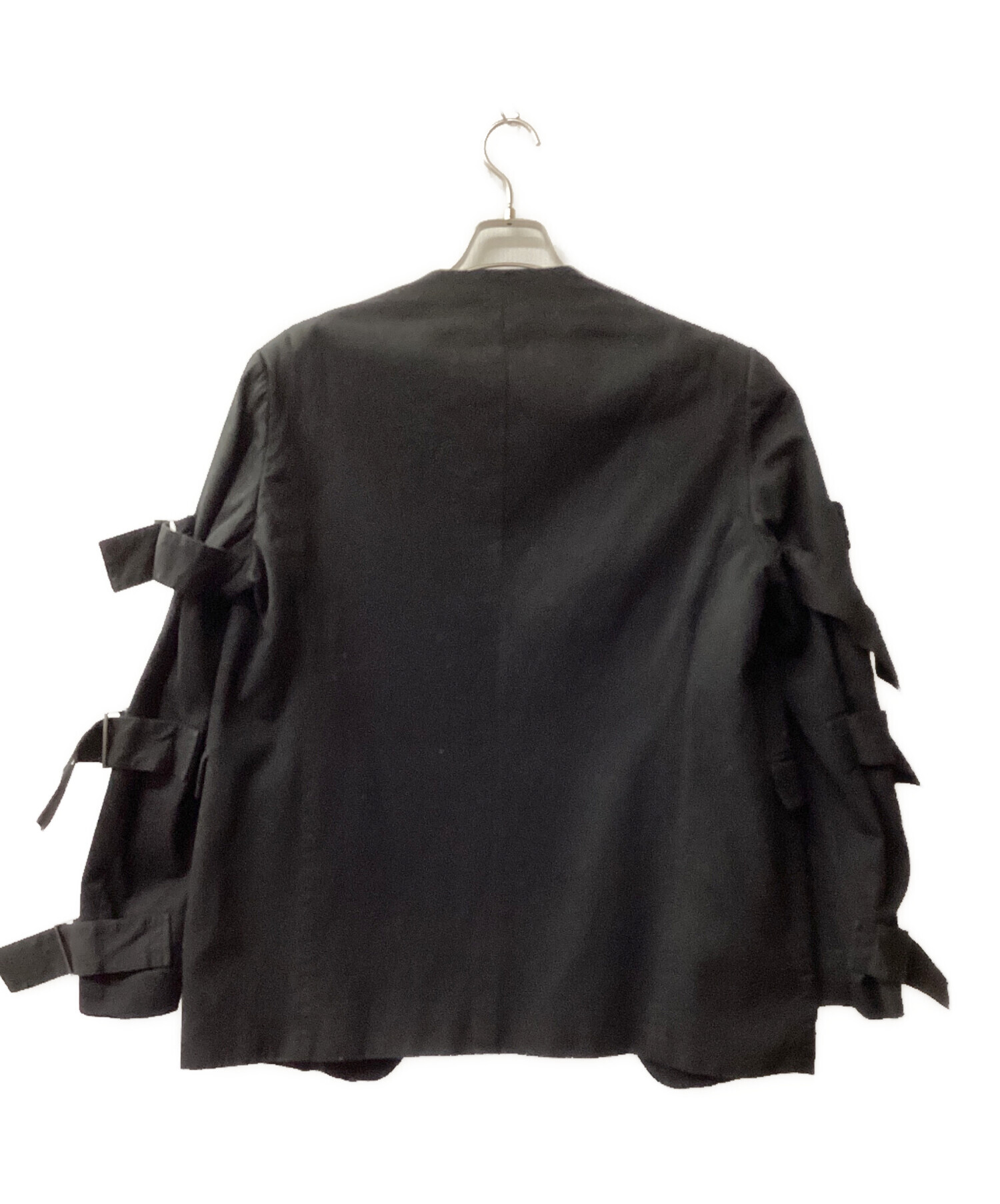 Almostblack オルモストブラック ノーカラージャケット ループ 黒 1 中古・古着通販】ALMOSTBLACK (オールモストブラック) ALMOSTBLACK DNM