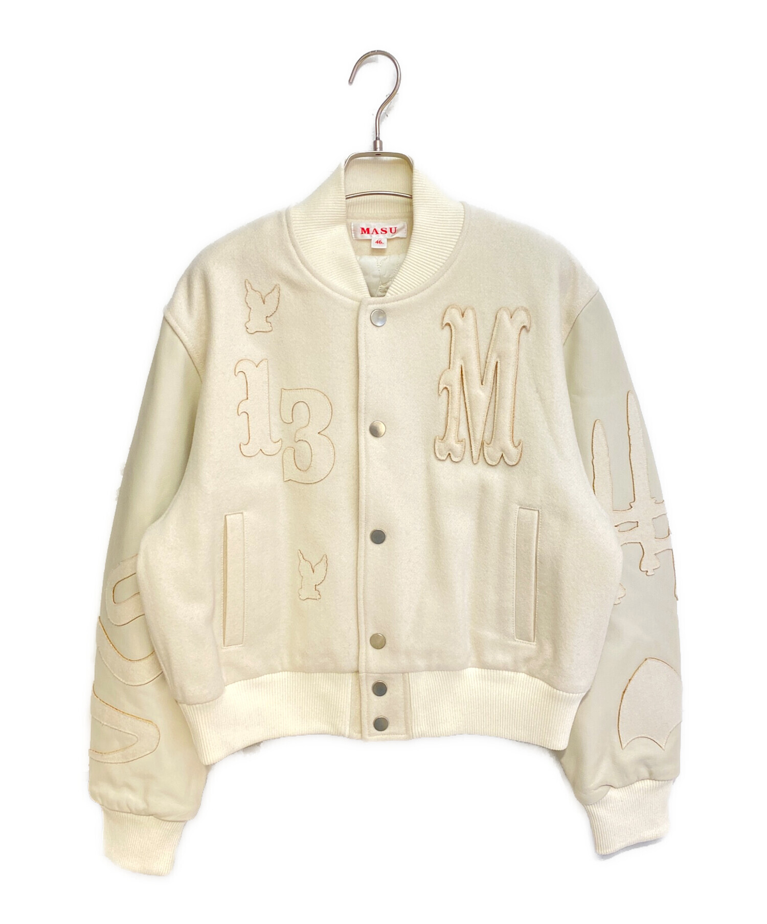 中古・古着通販】MASU (エムエーエスユー) VARSITY JACKET ホワイト