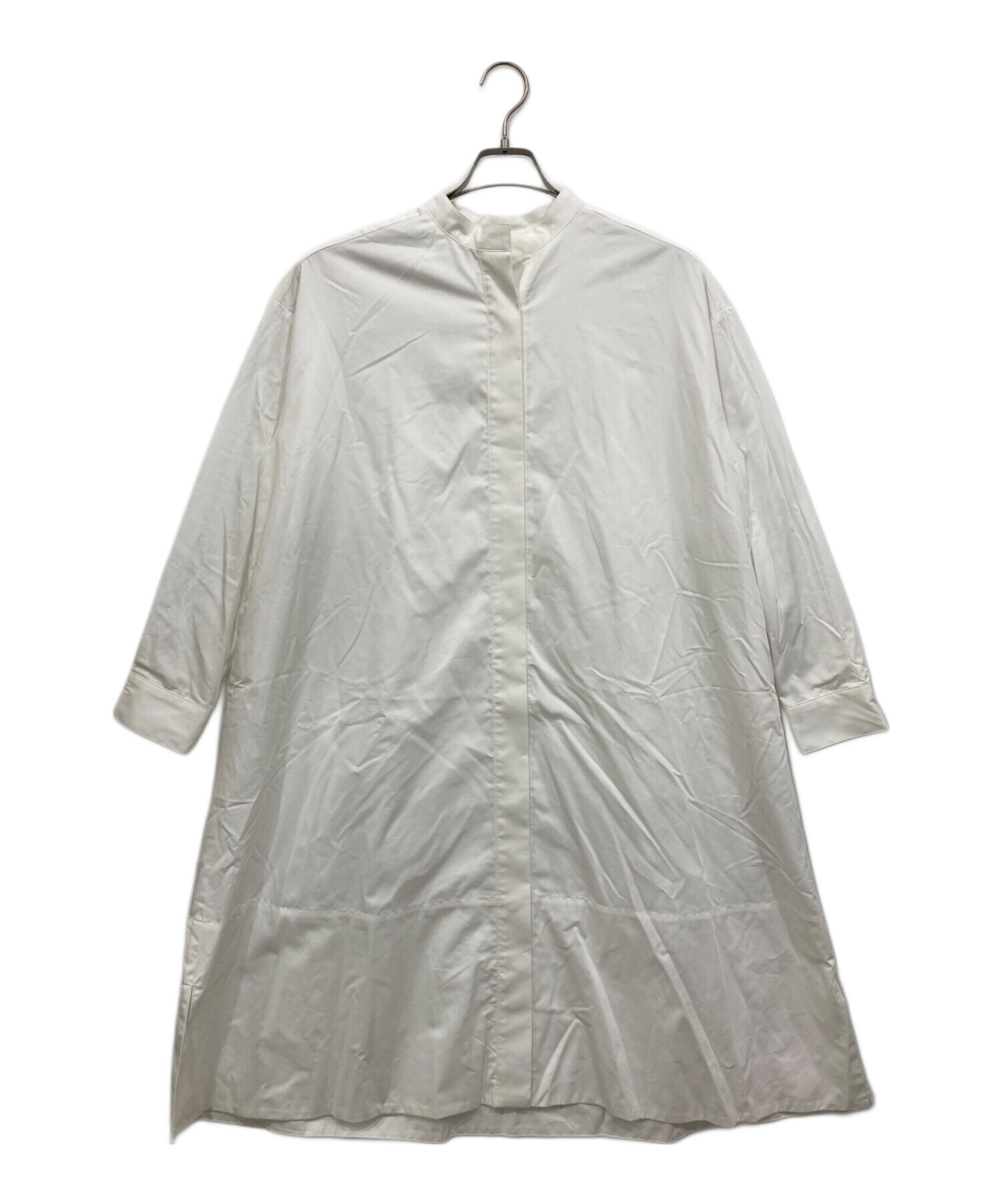 中古・古着通販】OBLI (オブリ) シャツワンピース ホワイト サイズ:1