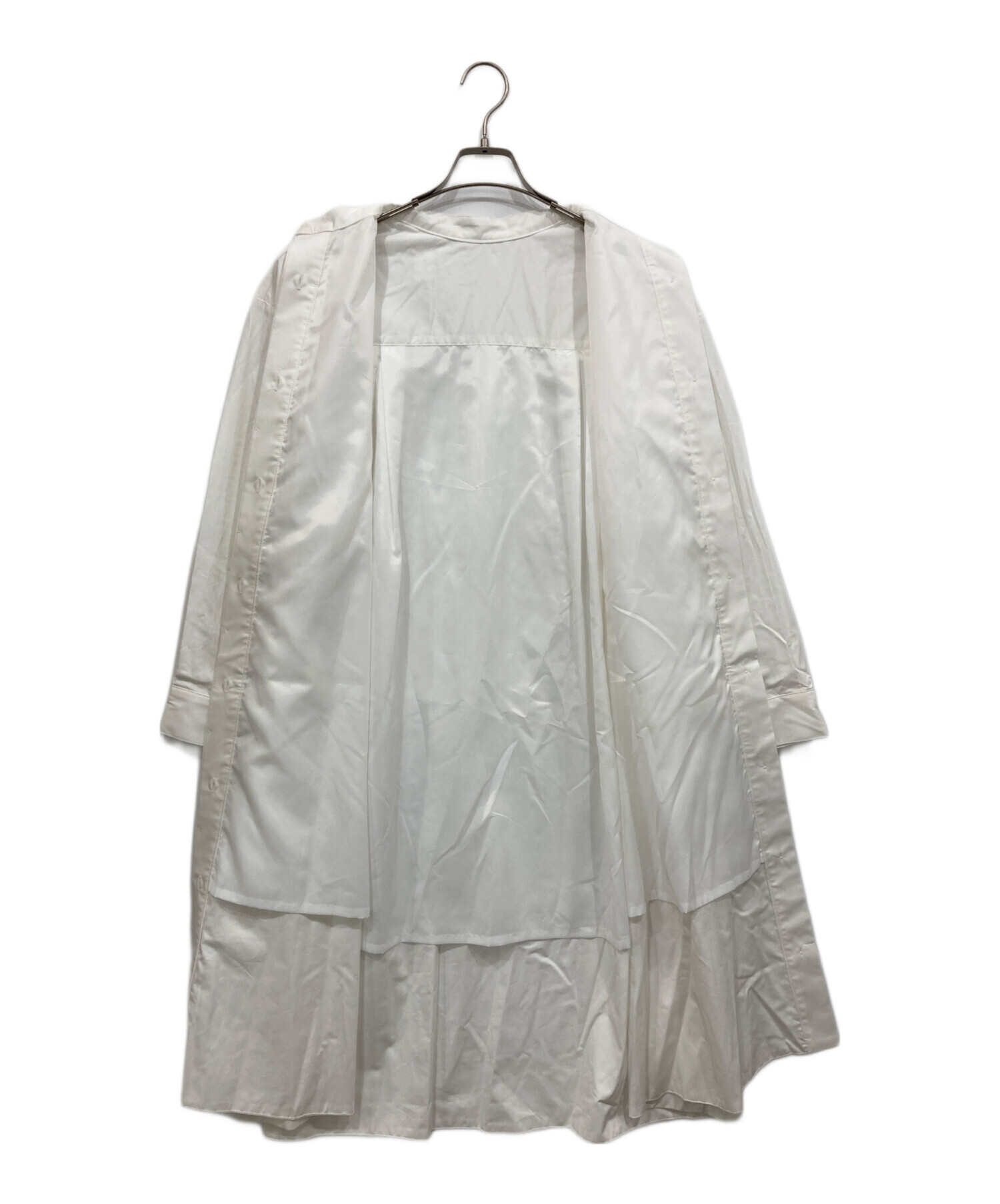 中古・古着通販】OBLI (オブリ) シャツワンピース ホワイト サイズ:1