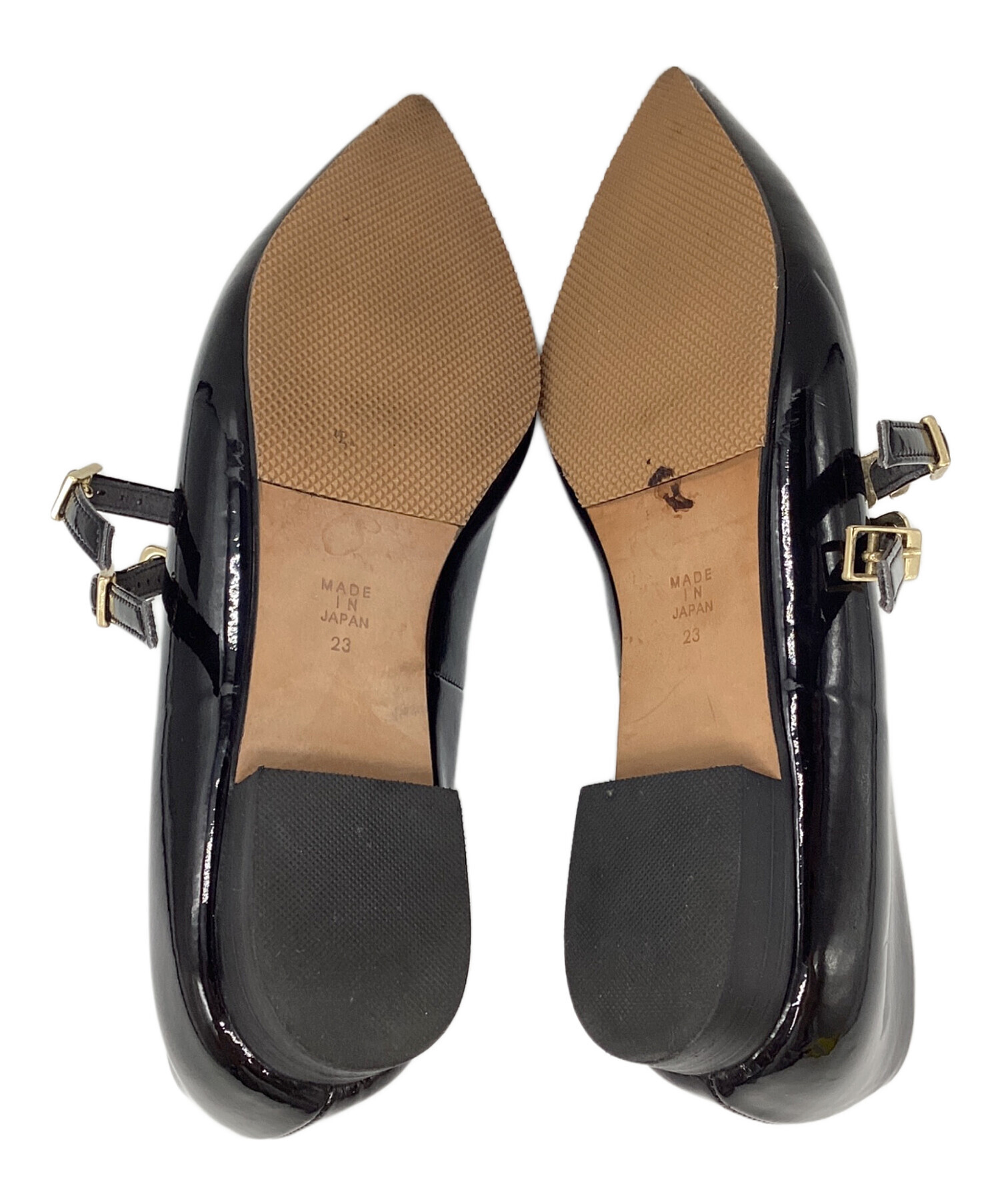 ohga ダブルストラップパンプス　23.5 中古・古着通販】OHGA (オオガ) エナメルダブルストラップパンプス
